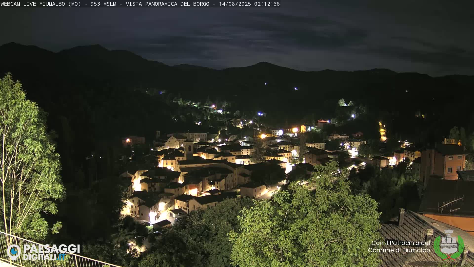 Fiumalbo -Dogana Village (Comune) Skyline Live Cam - Modena, Emilia-Romagna, Italia