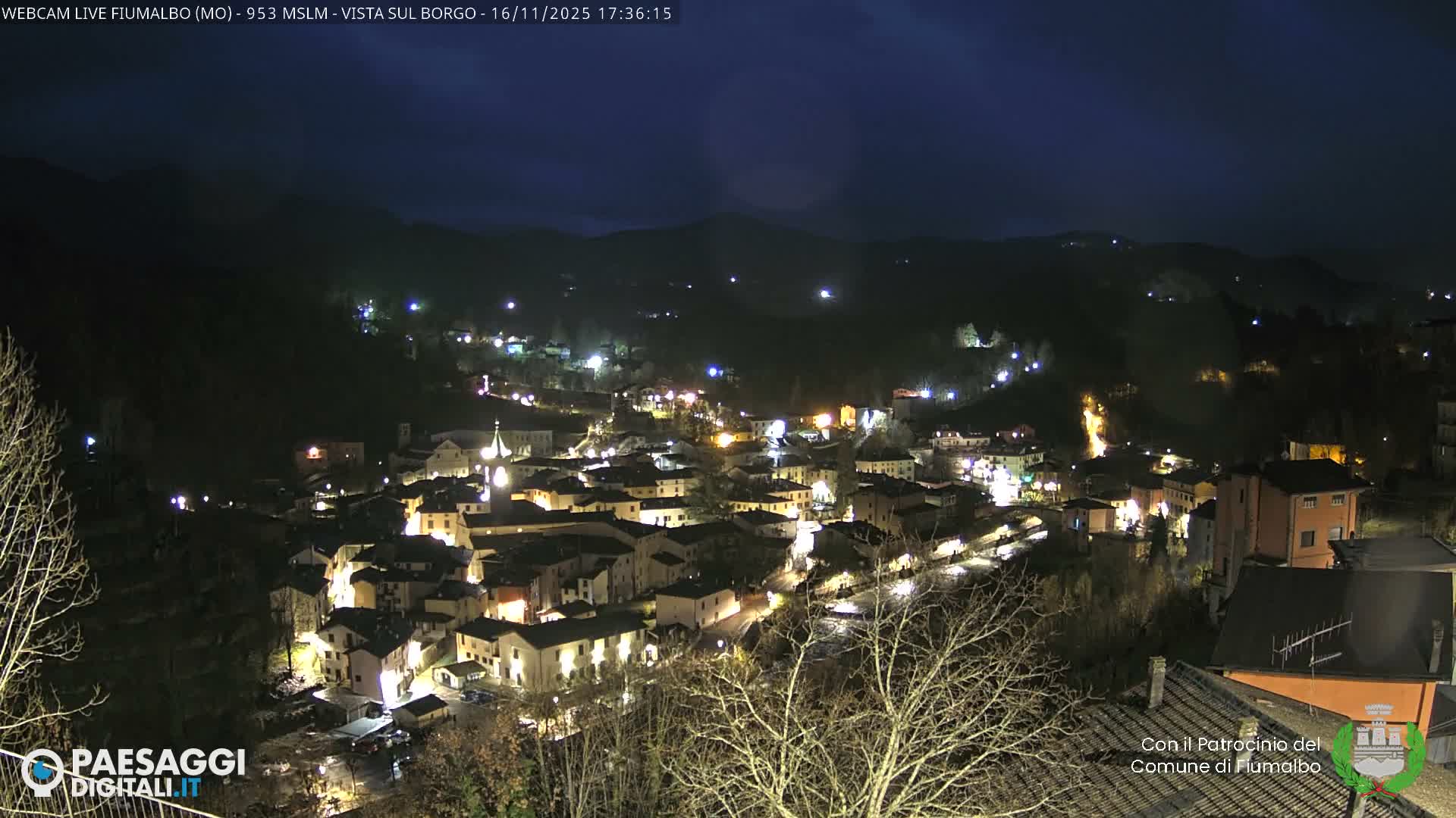 Fiumalbo -Dogana Village (Comune) Skyline Live Cam - Modena, Emilia-Romagna, Italia