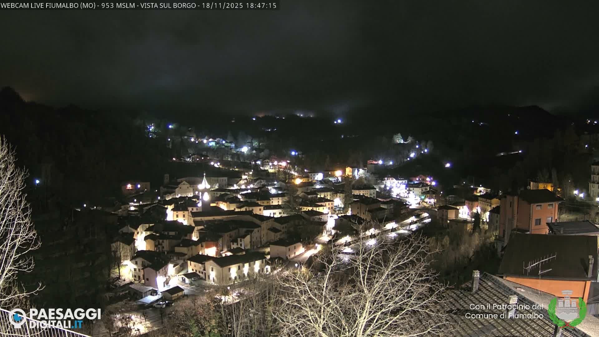 Fiumalbo -Dogana Village (Comune) Skyline Live Cam - Modena, Emilia-Romagna, Italia