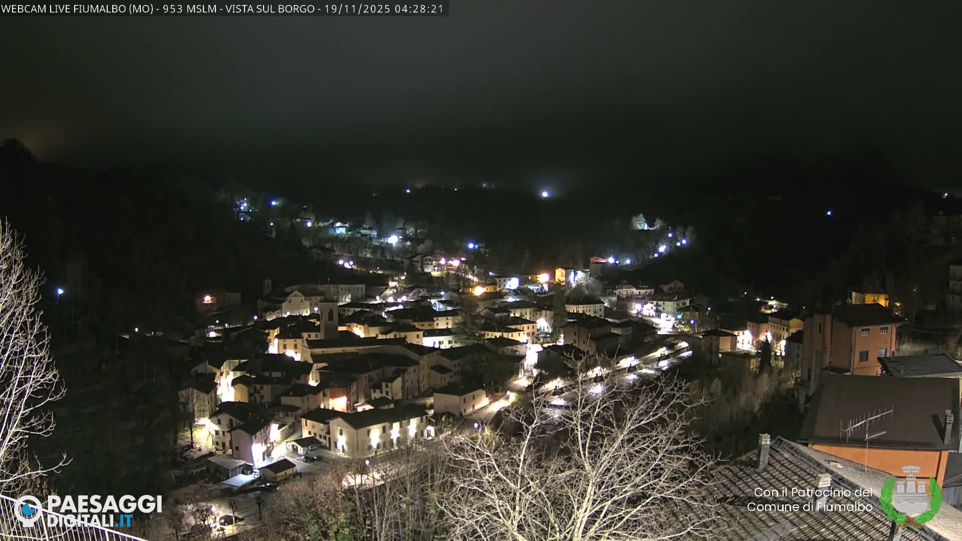 Fiumalbo -Dogana Village (Comune) Skyline Live Cam - Modena, Emilia-Romagna, Italia