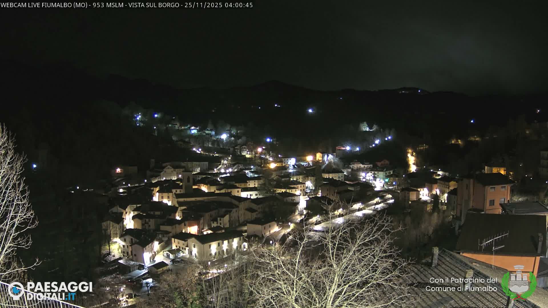 Fiumalbo -Dogana Village (Comune) Skyline Live Cam - Modena, Emilia-Romagna, Italia