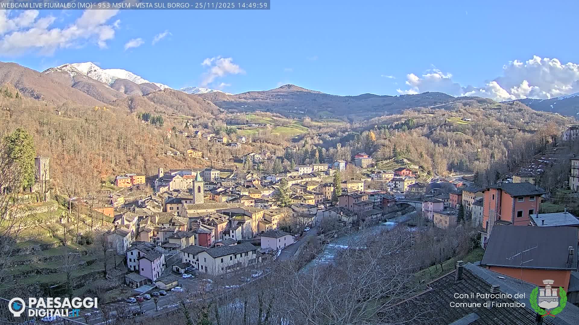 Fiumalbo -Dogana Village (Comune) Skyline Live Cam - Modena, Emilia-Romagna, Italia