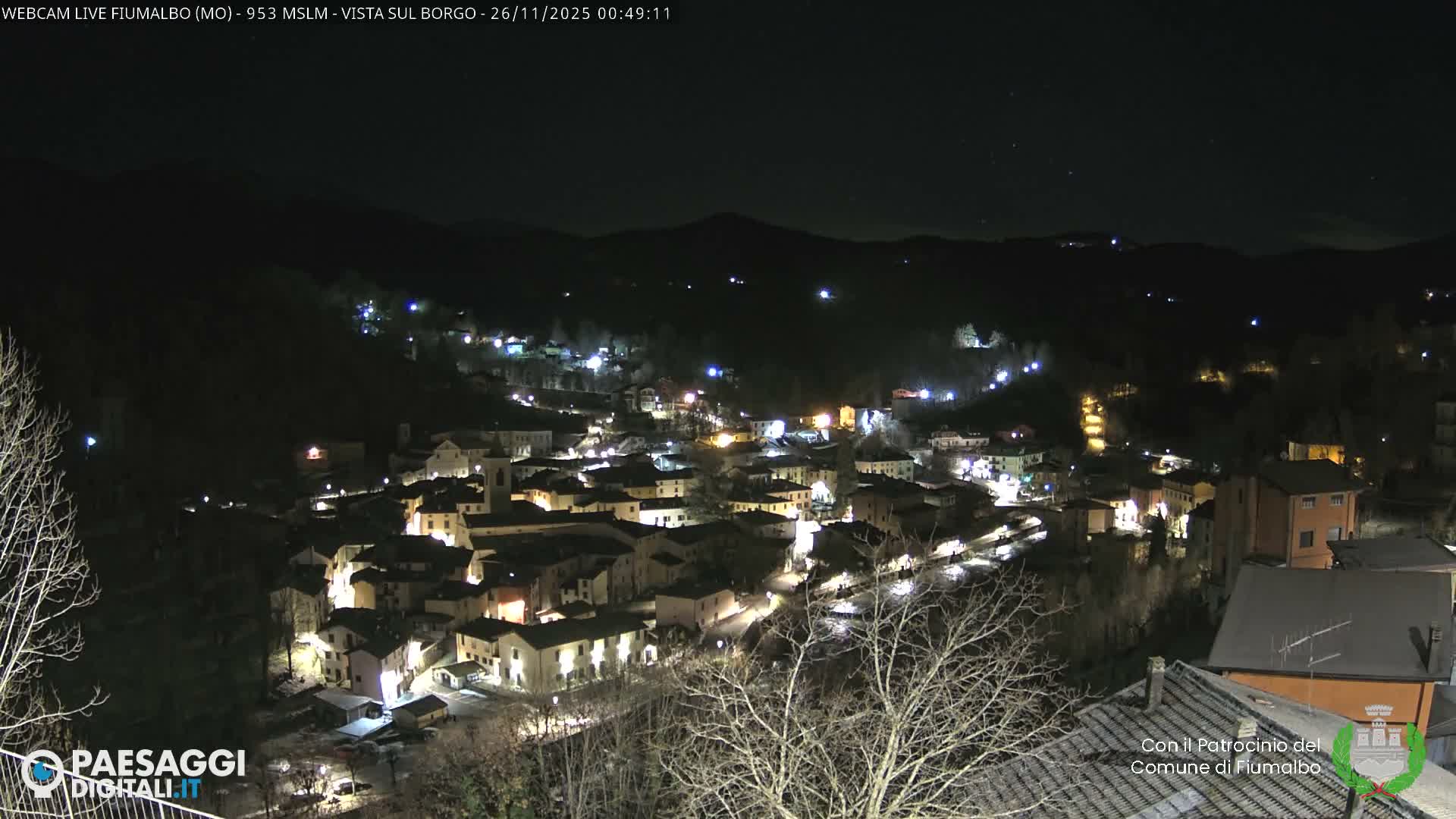 Fiumalbo -Dogana Village (Comune) Skyline Live Cam - Modena, Emilia-Romagna, Italia