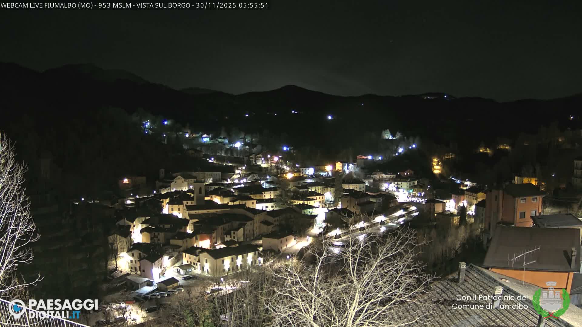 Fiumalbo -Dogana Village (Comune) Skyline Live Cam - Modena, Emilia-Romagna, Italia
