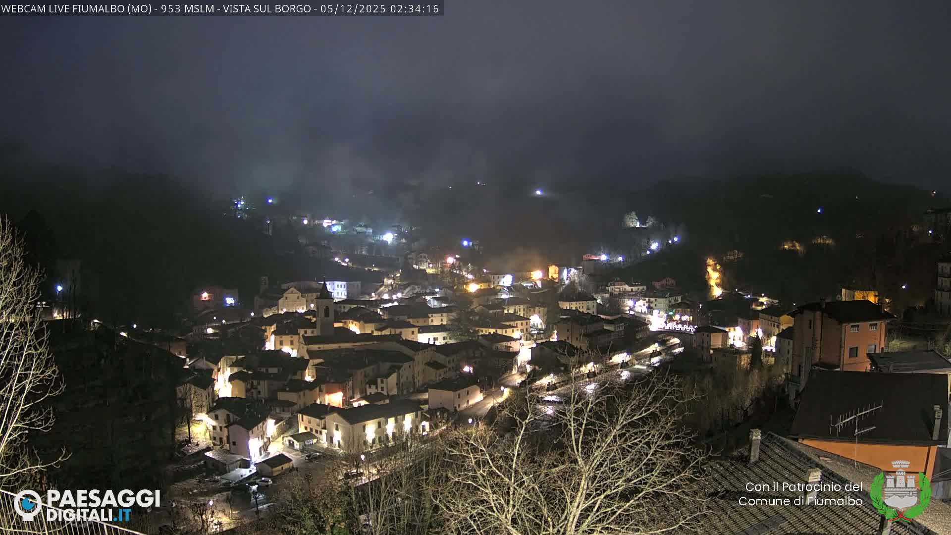 Fiumalbo -Dogana Village (Comune) Skyline Live Cam - Modena, Emilia-Romagna, Italia