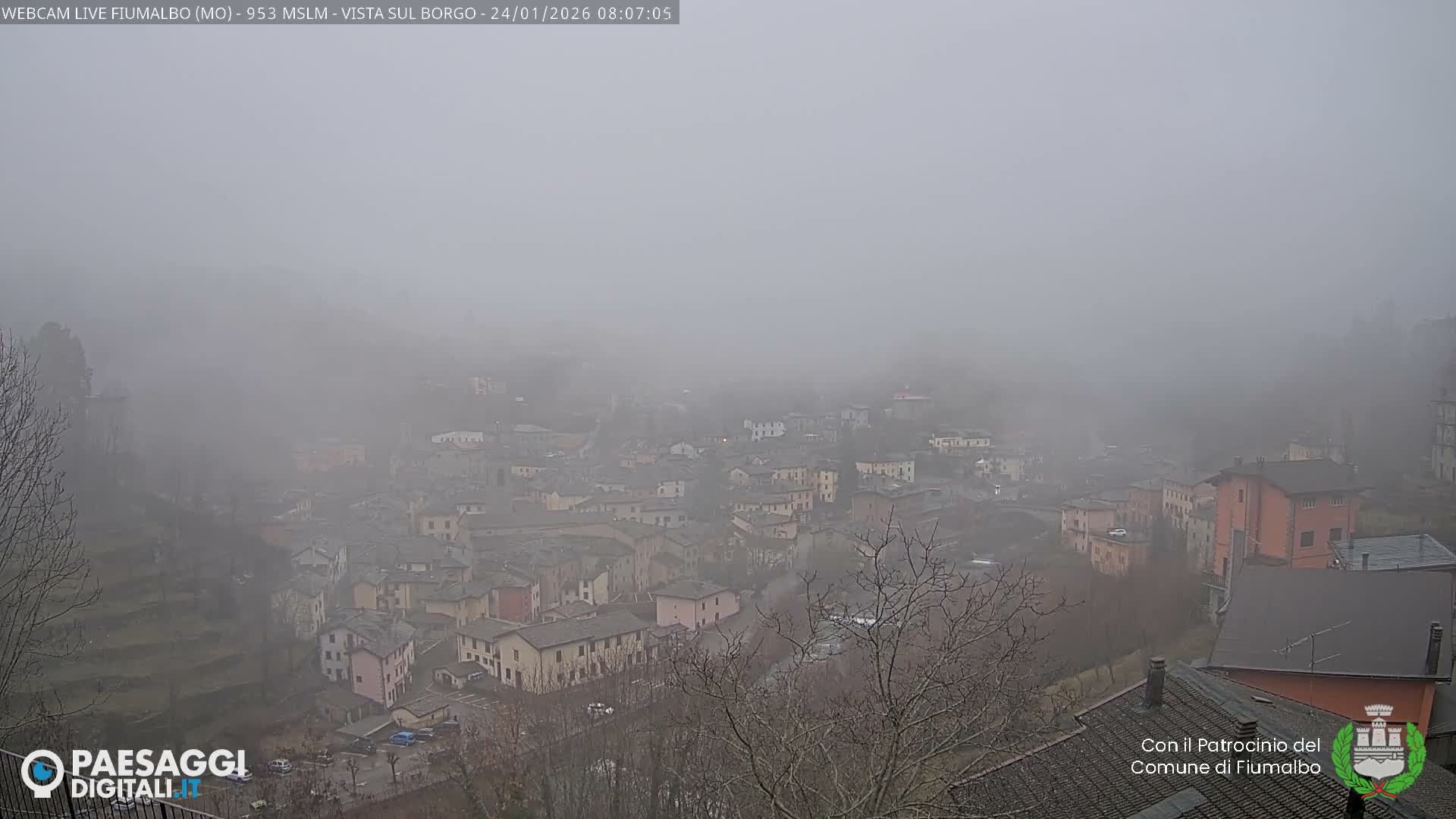 Fiumalbo -Dogana Village (Comune) Skyline Live Cam - Modena, Emilia-Romagna, Italia
