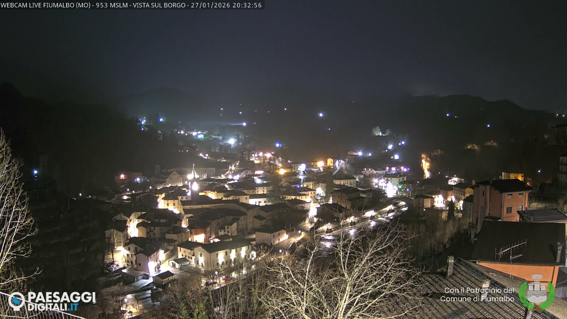 Fiumalbo -Dogana Village (Comune) Skyline Live Cam - Modena, Emilia-Romagna, Italia