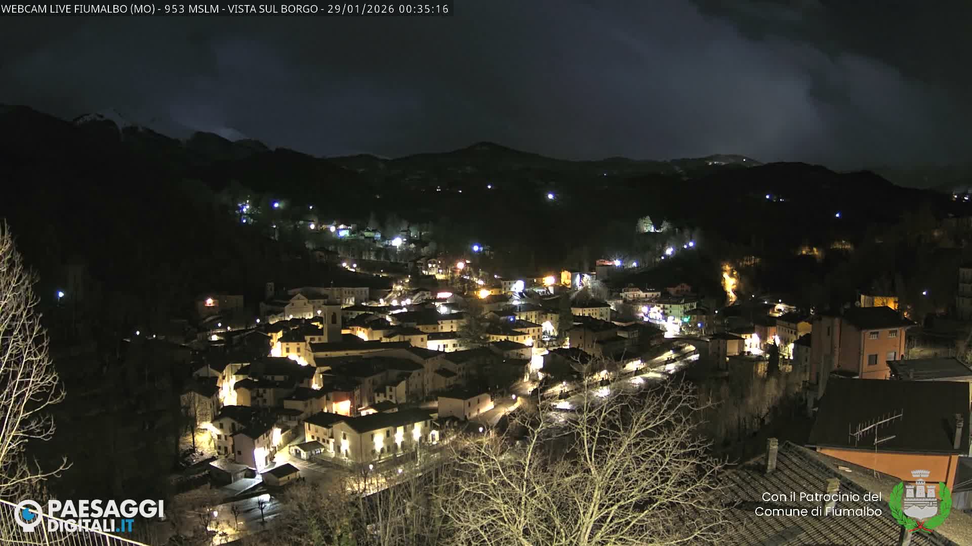Fiumalbo -Dogana Village (Comune) Skyline Live Cam - Modena, Emilia-Romagna, Italia