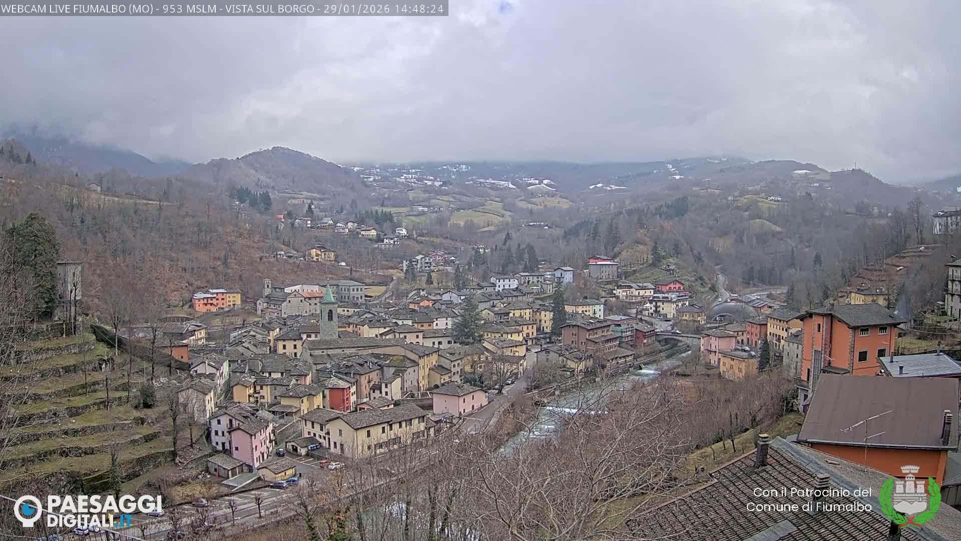 Fiumalbo -Dogana Village (Comune) Skyline Live Cam - Modena, Emilia-Romagna, Italia