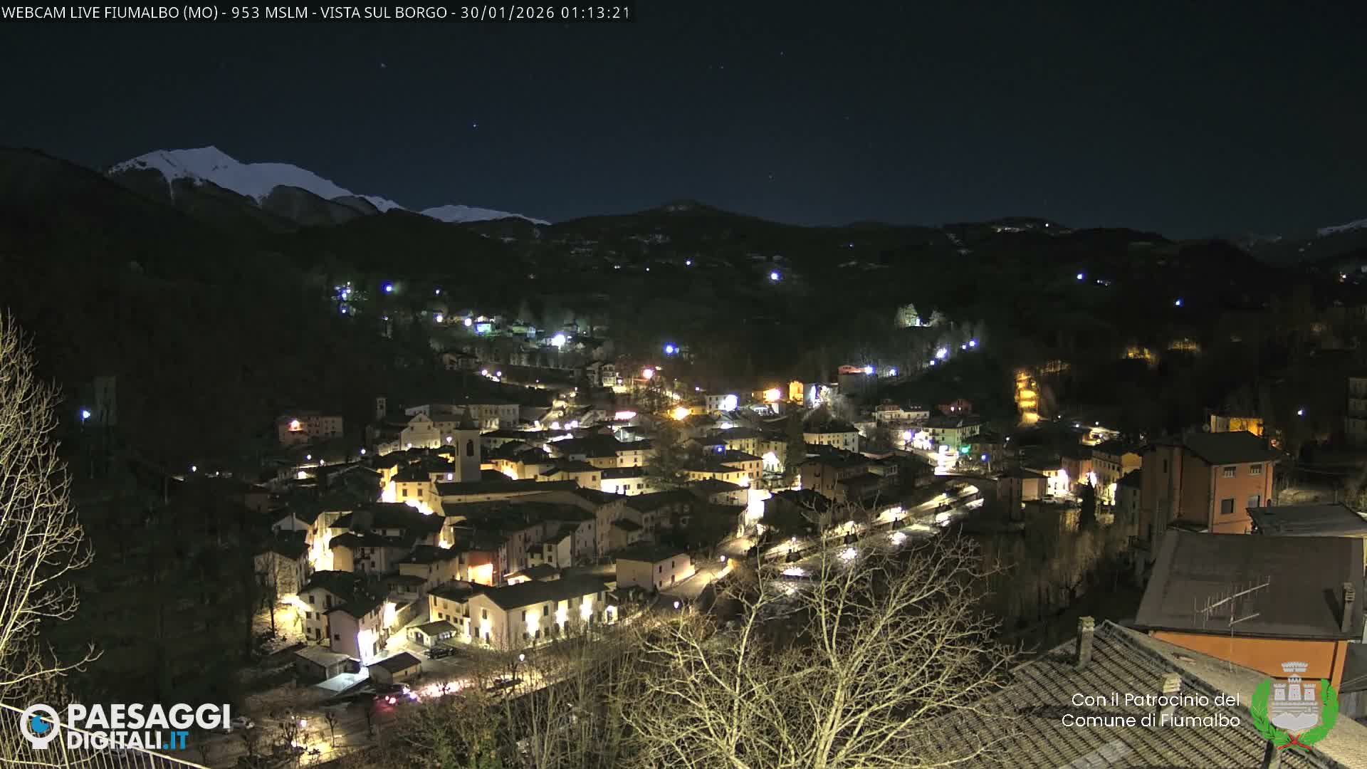 Fiumalbo -Dogana Village (Comune) Skyline Live Cam - Modena, Emilia-Romagna, Italia