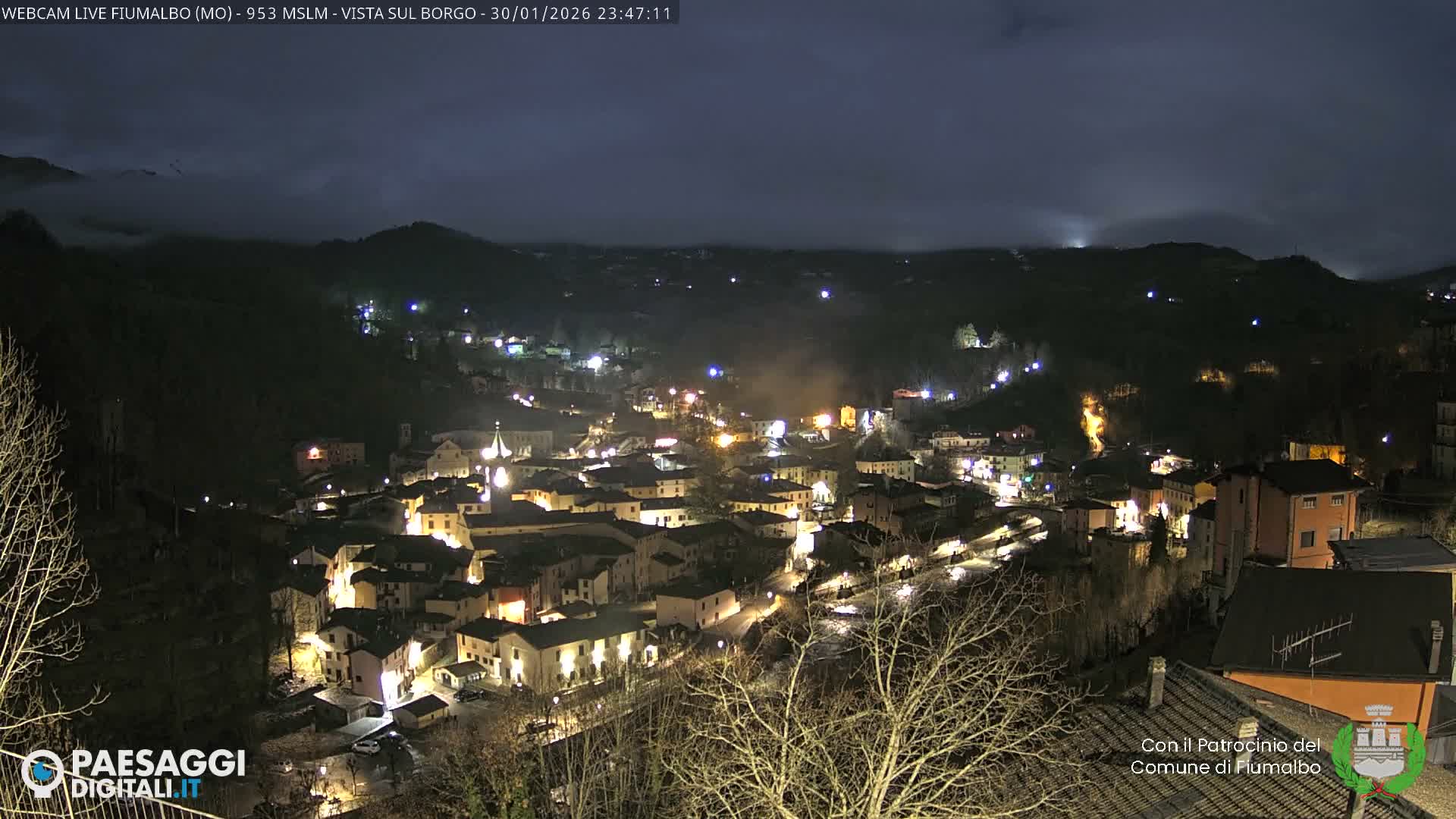 Fiumalbo -Dogana Village (Comune) Skyline Live Cam - Modena, Emilia-Romagna, Italia