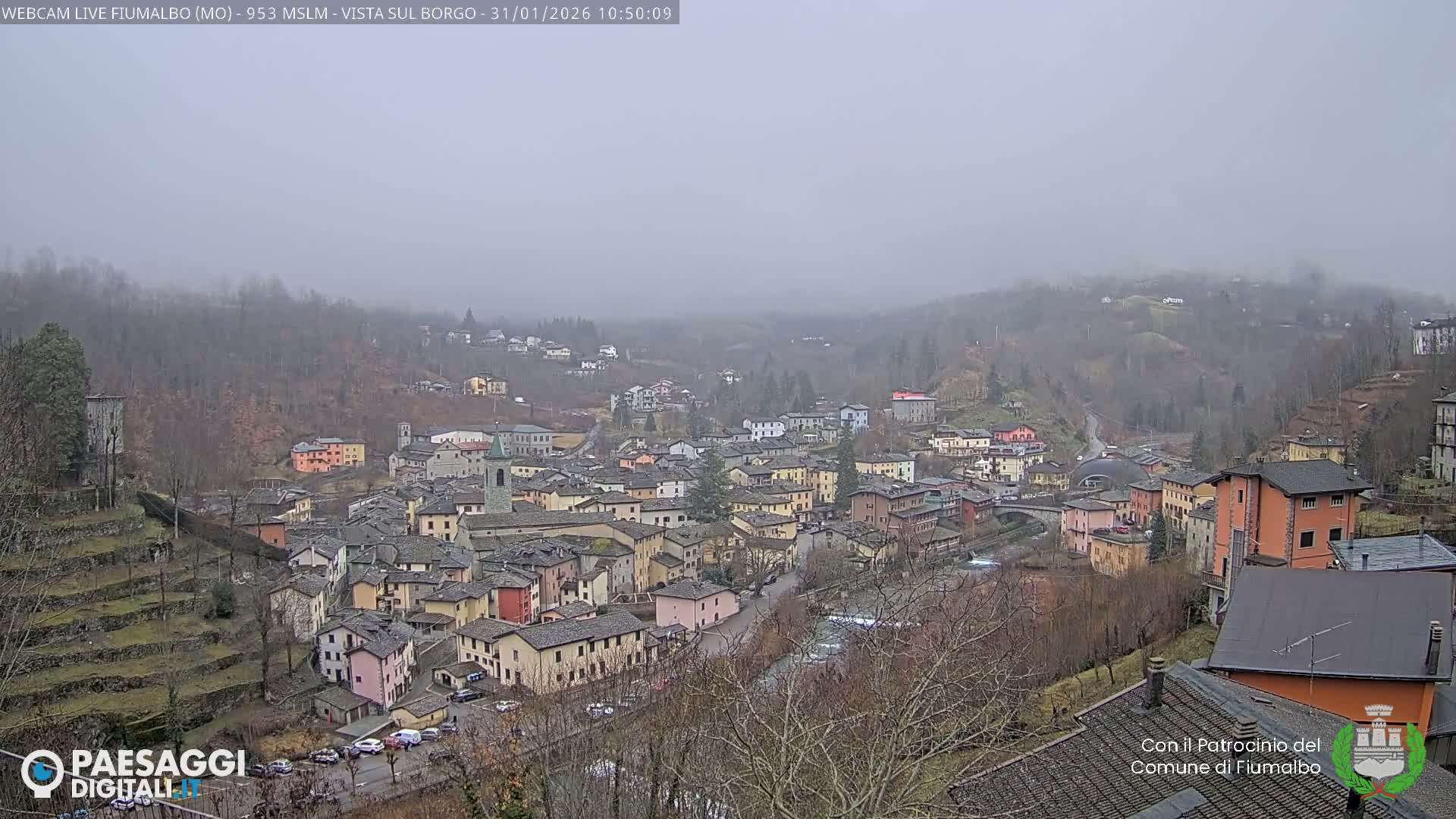 Fiumalbo -Dogana Village (Comune) Skyline Live Cam - Modena, Emilia-Romagna, Italia