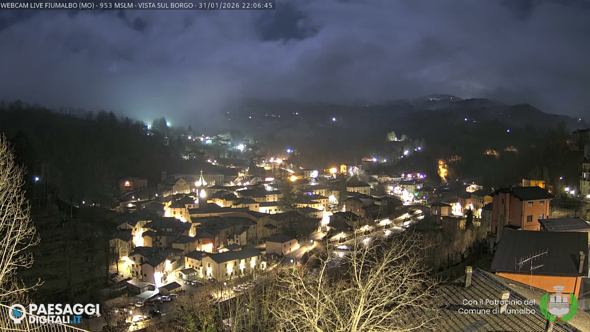 Fiumalbo -Dogana Village (Comune) Skyline Live Cam - Modena, Emilia-Romagna, Italia