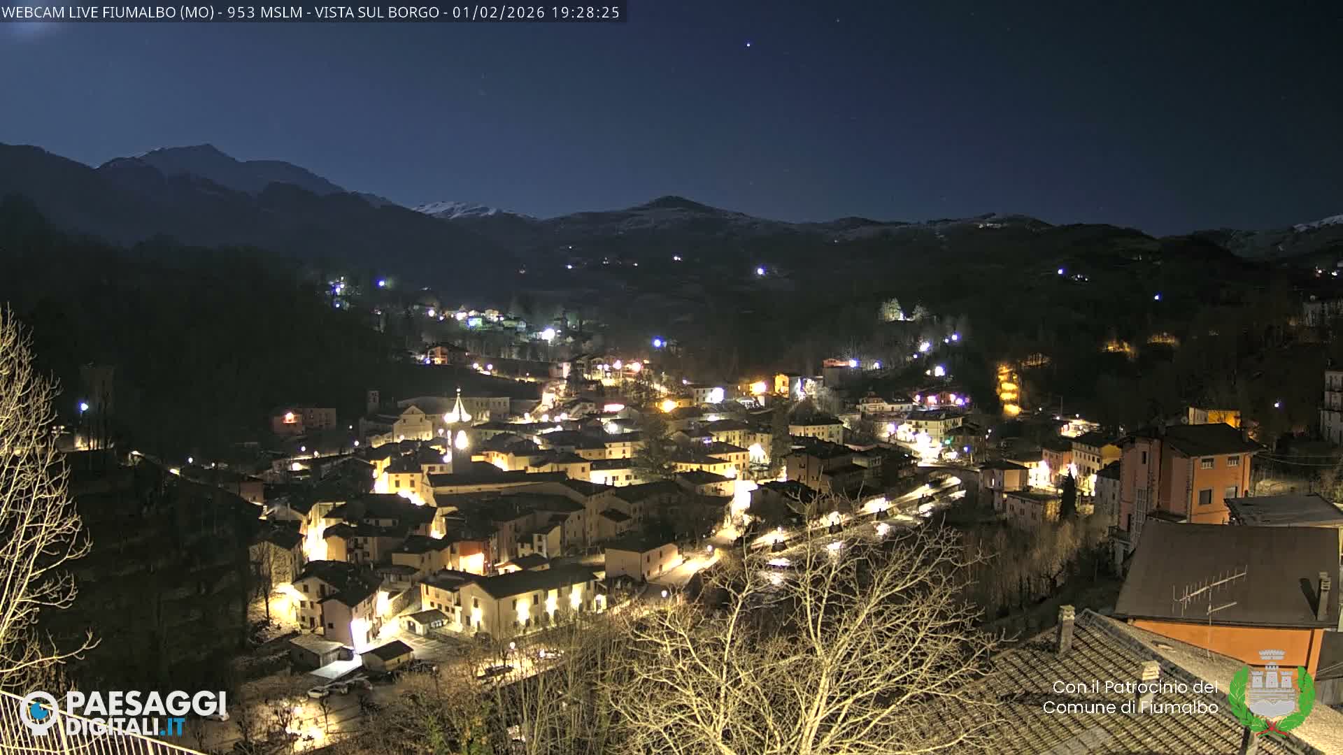 Fiumalbo -Dogana Village (Comune) Skyline Live Cam - Modena, Emilia-Romagna, Italia