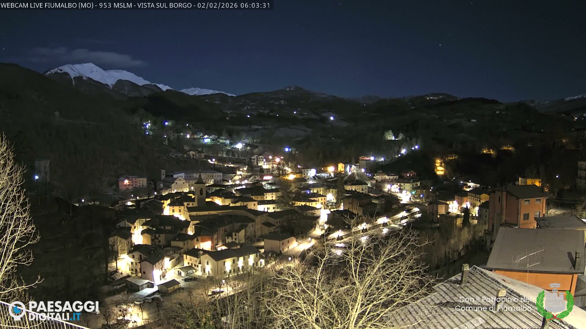 Fiumalbo -Dogana Village (Comune) Skyline Live Cam - Modena, Emilia-Romagna, Italia