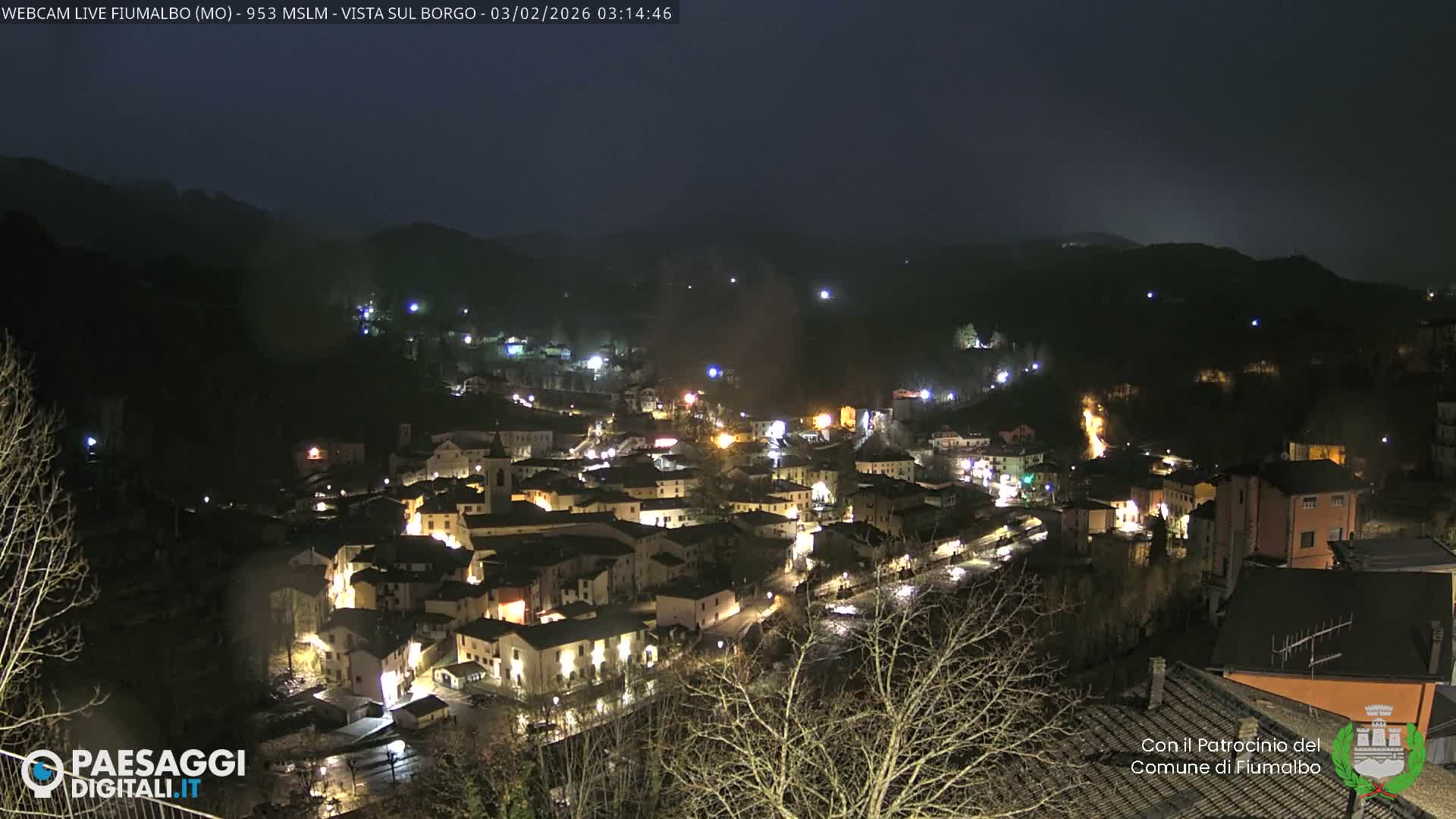 Fiumalbo -Dogana Village (Comune) Skyline Live Cam - Modena, Emilia-Romagna, Italia