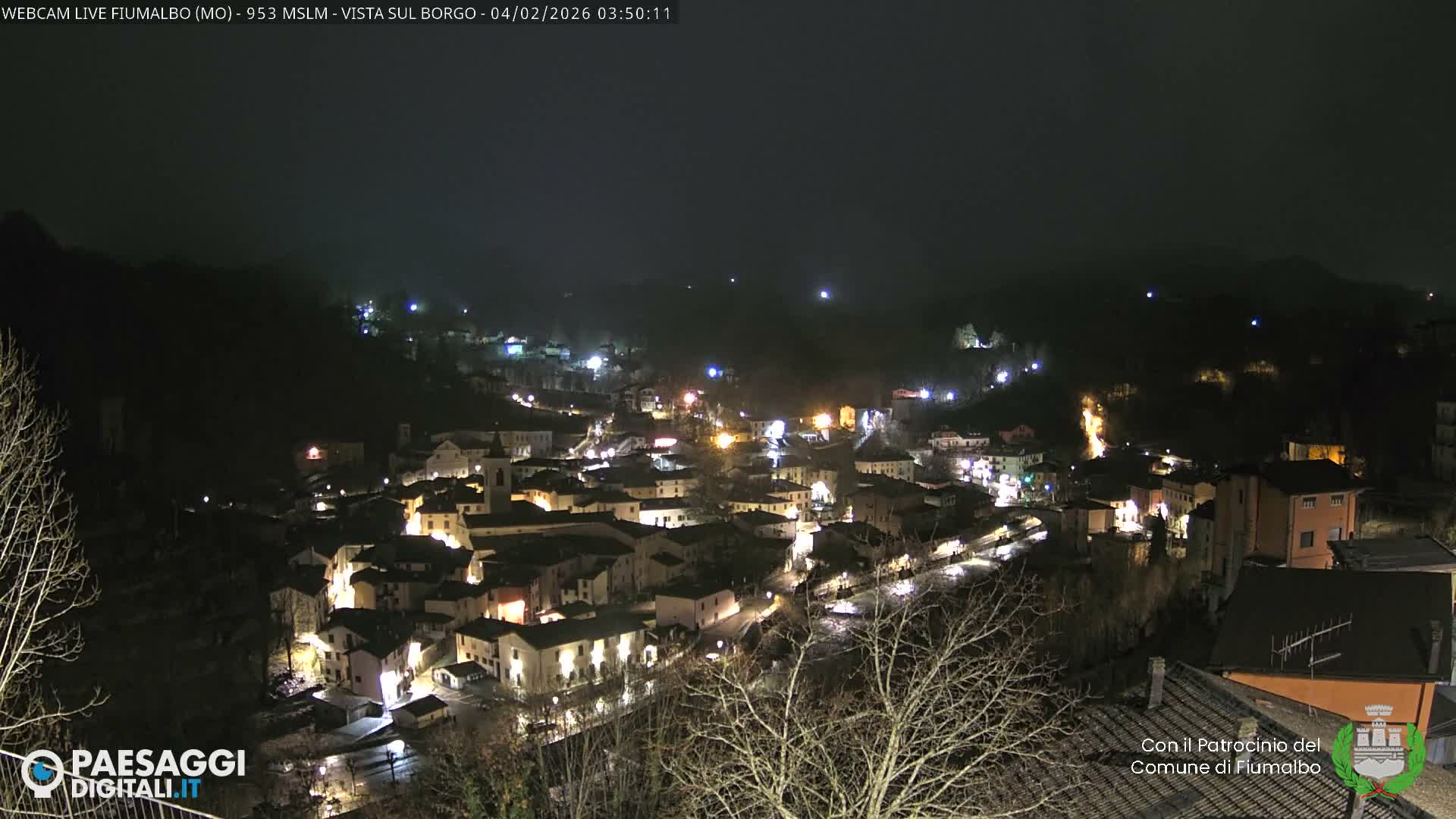 Fiumalbo -Dogana Village (Comune) Skyline Live Cam - Modena, Emilia-Romagna, Italia