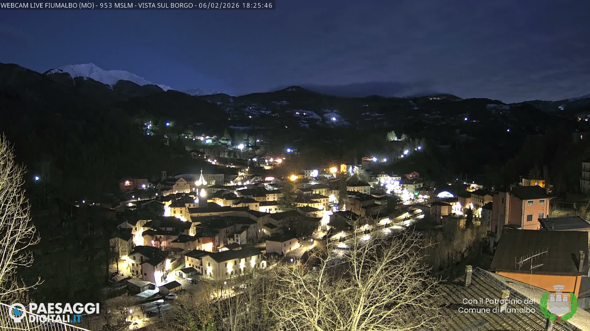 Fiumalbo -Dogana Village (Comune) Skyline Live Cam - Modena, Emilia-Romagna, Italia