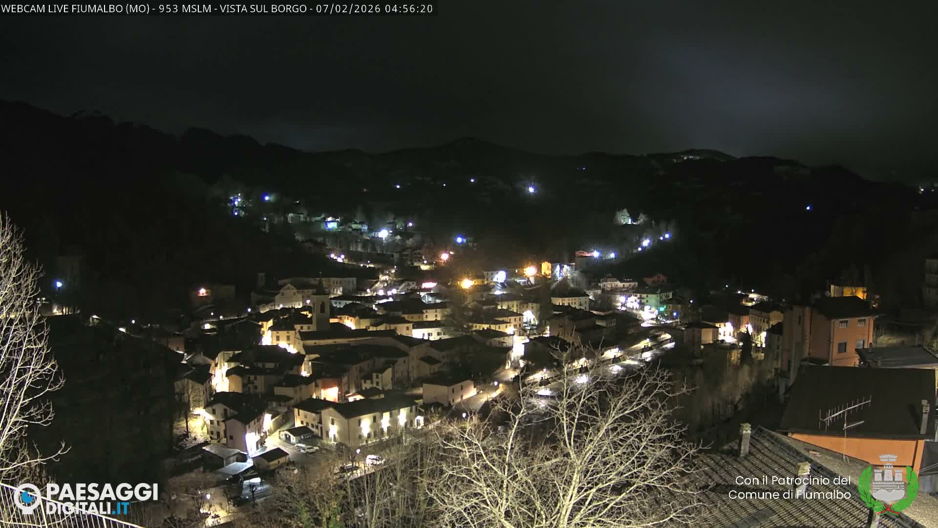 Fiumalbo -Dogana Village (Comune) Skyline Live Cam - Modena, Emilia-Romagna, Italia