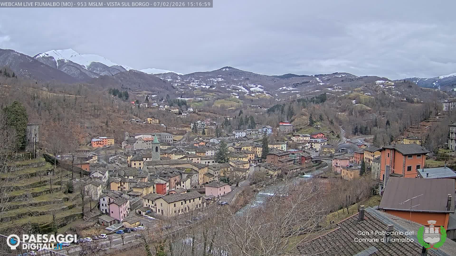 Fiumalbo -Dogana Village (Comune) Skyline Live Cam - Modena, Emilia-Romagna, Italia