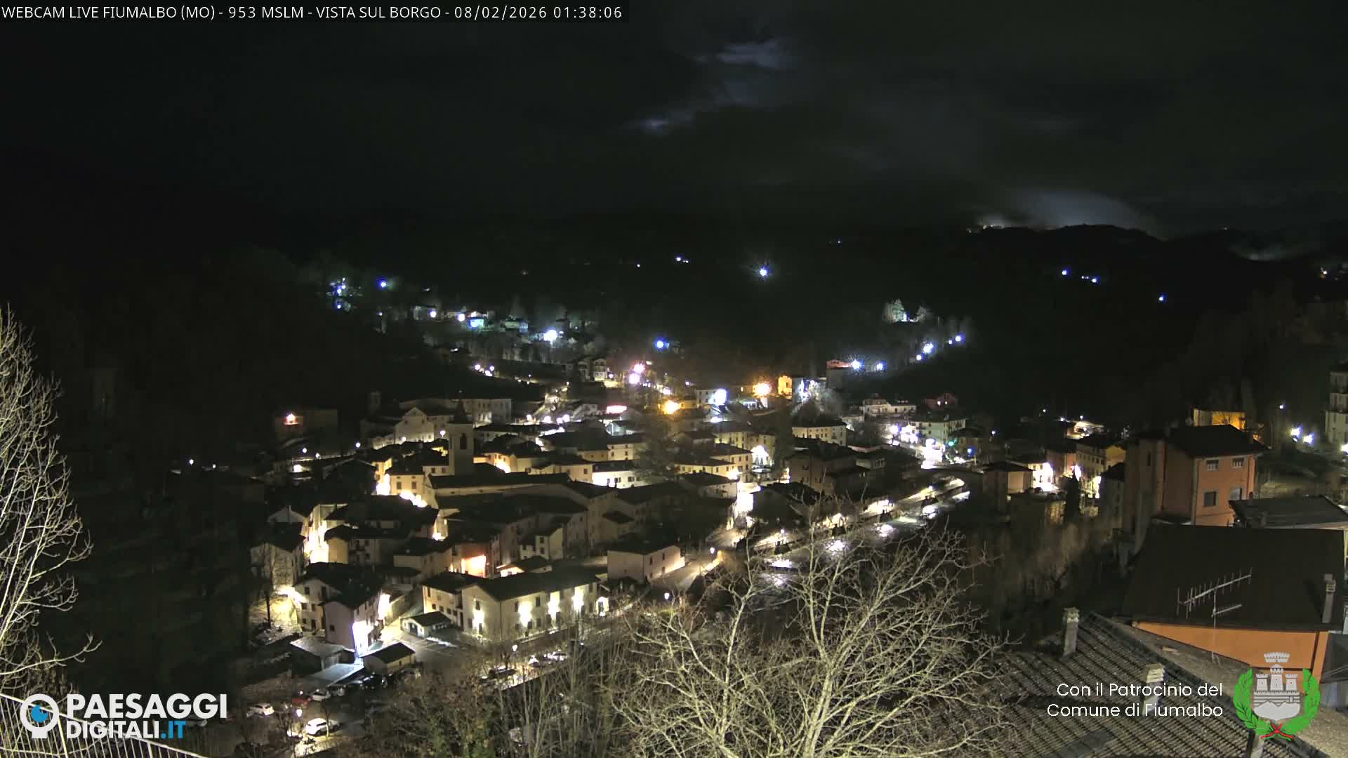 Fiumalbo -Dogana Village (Comune) Skyline Live Cam - Modena, Emilia-Romagna, Italia