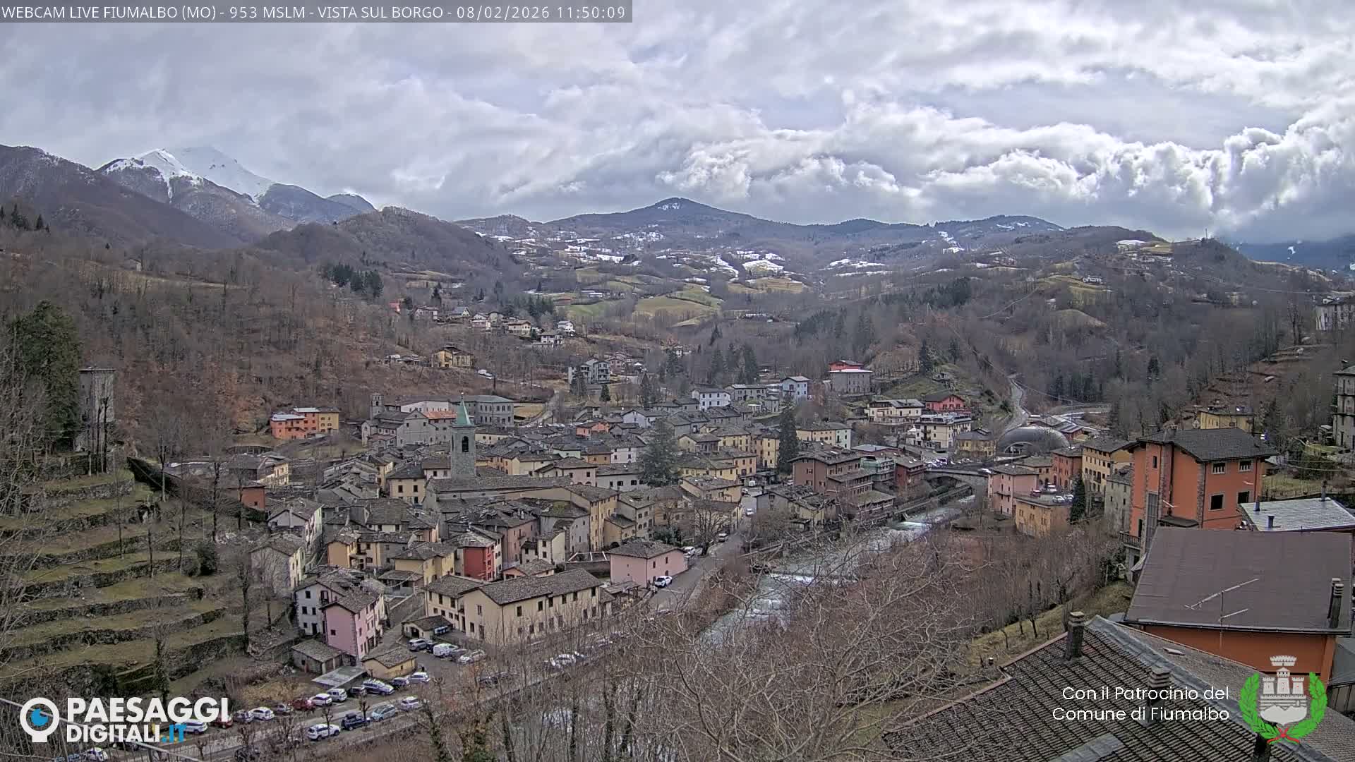 Fiumalbo -Dogana Village (Comune) Skyline Live Cam - Modena, Emilia-Romagna, Italia