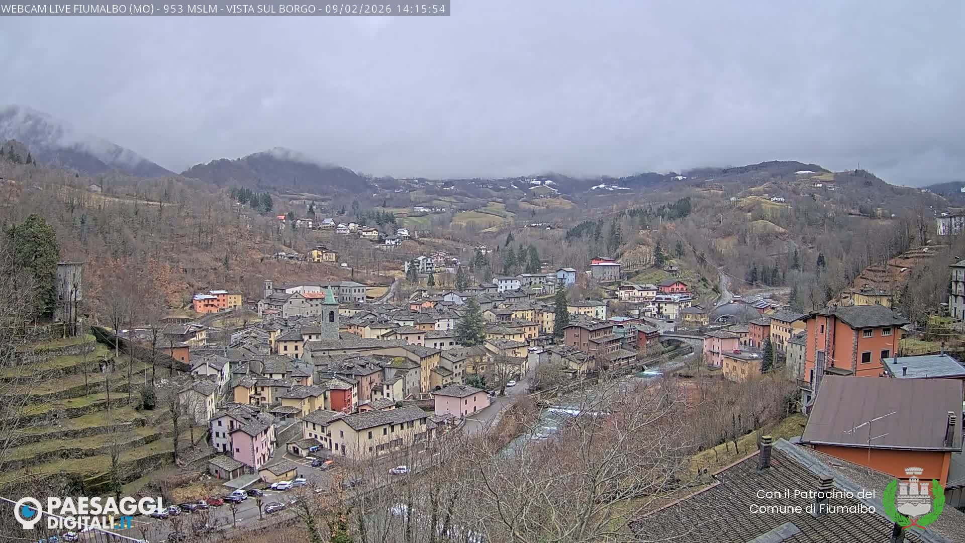Fiumalbo -Dogana Village (Comune) Skyline Live Cam - Modena, Emilia-Romagna, Italia