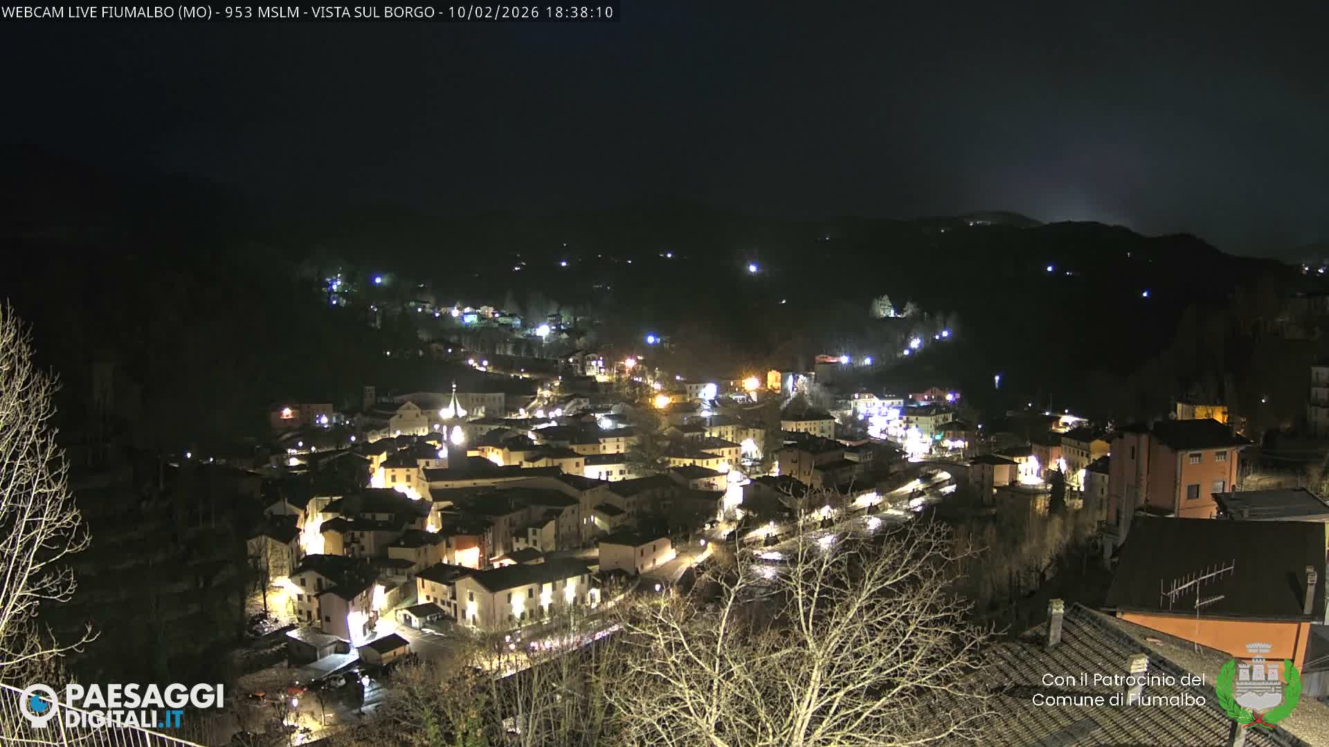 Fiumalbo -Dogana Village (Comune) Skyline Live Cam - Modena, Emilia-Romagna, Italia