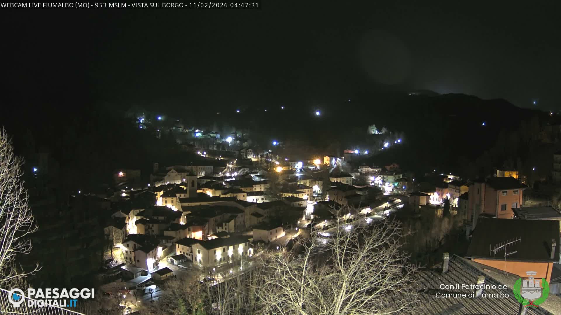 Fiumalbo -Dogana Village (Comune) Skyline Live Cam - Modena, Emilia-Romagna, Italia