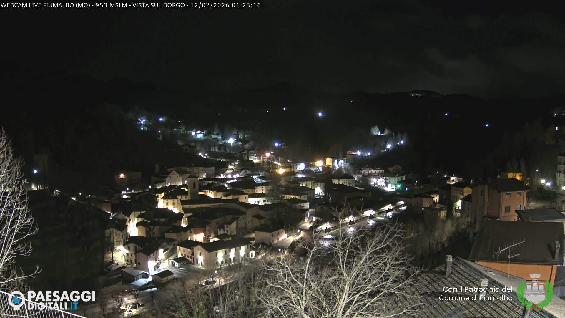 Fiumalbo -Dogana Village (Comune) Skyline Live Cam - Modena, Emilia-Romagna, Italia