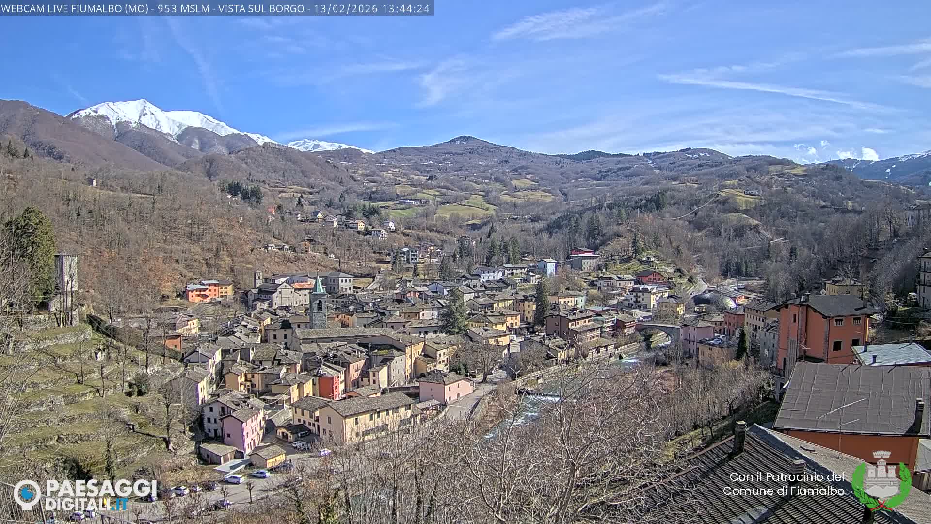 Fiumalbo -Dogana Village (Comune) Skyline Live Cam - Modena, Emilia-Romagna, Italia