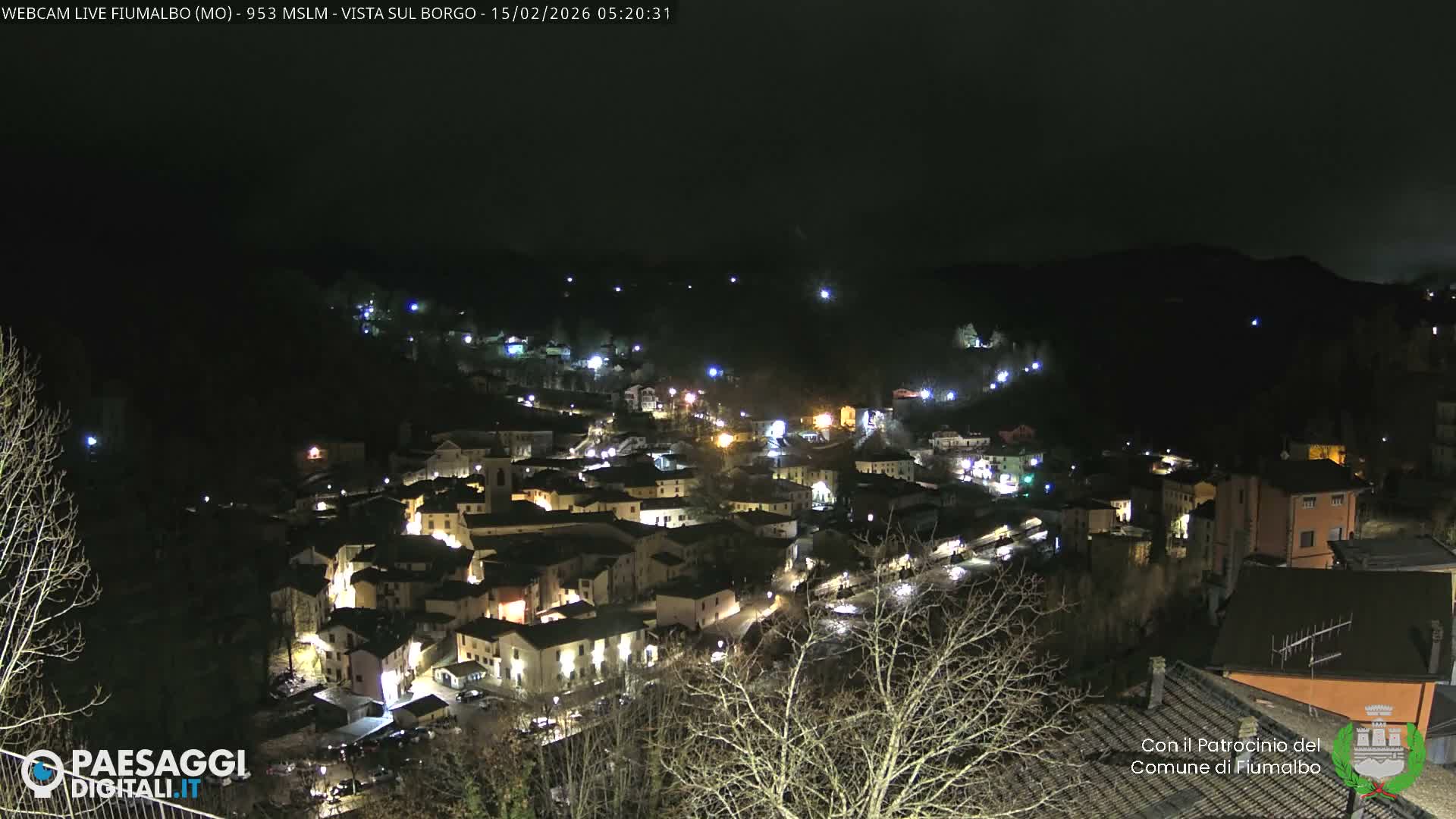 Fiumalbo -Dogana Village (Comune) Skyline Live Cam - Modena, Emilia-Romagna, Italia