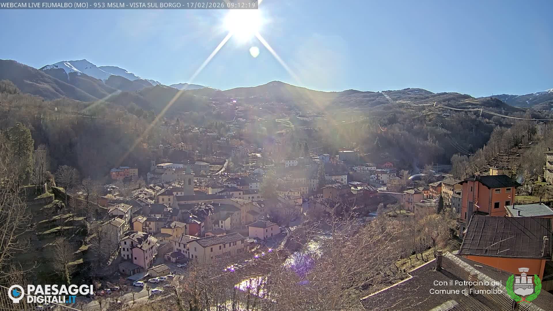 Fiumalbo -Dogana Village (Comune) Skyline Live Cam - Modena, Emilia-Romagna, Italia