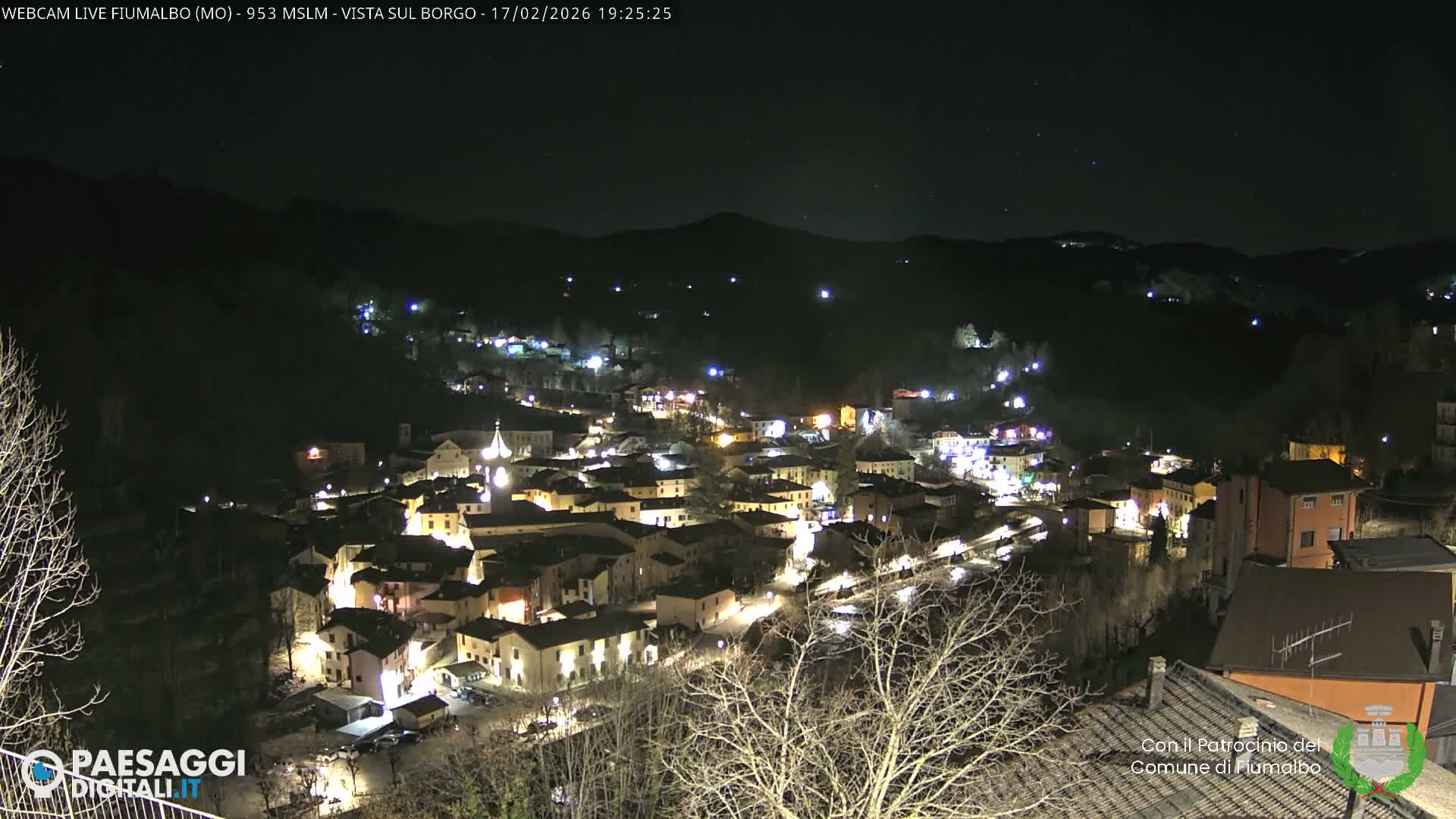 Fiumalbo -Dogana Village (Comune) Skyline Live Cam - Modena, Emilia-Romagna, Italia