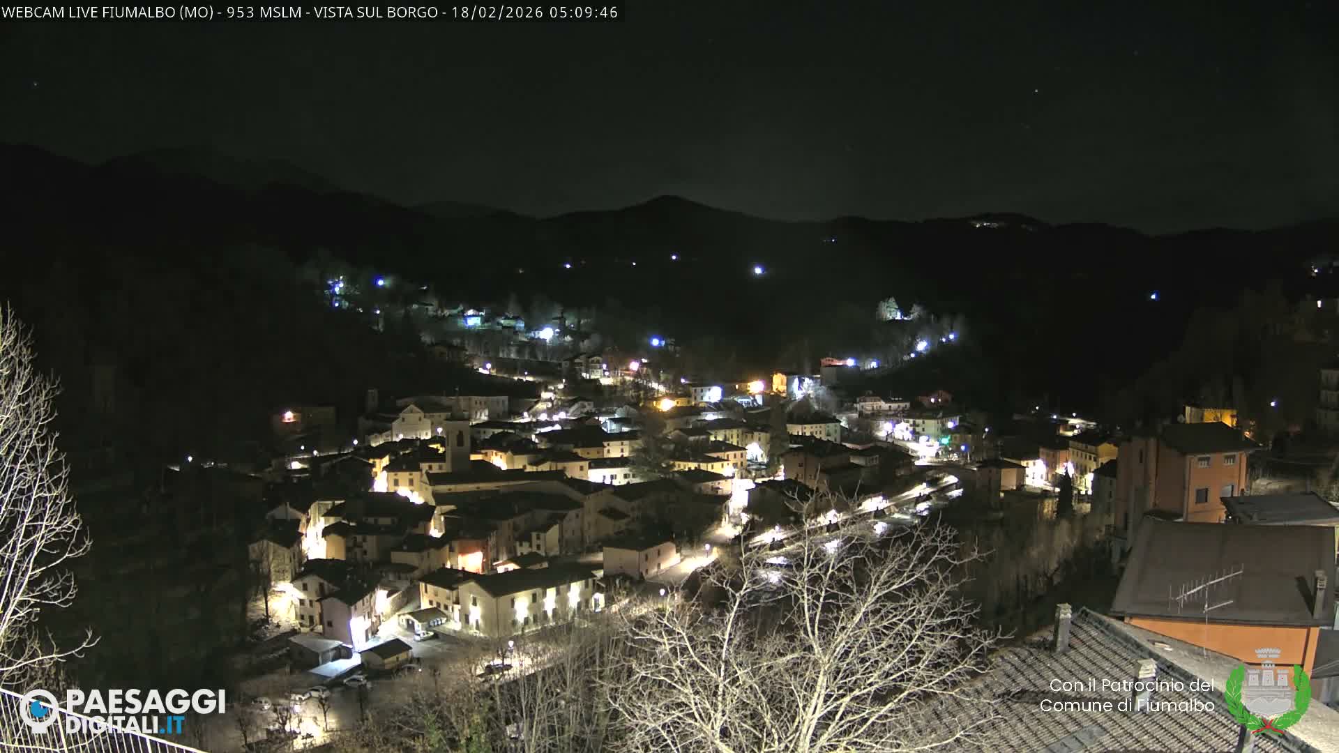 Fiumalbo -Dogana Village (Comune) Skyline Live Cam - Modena, Emilia-Romagna, Italia