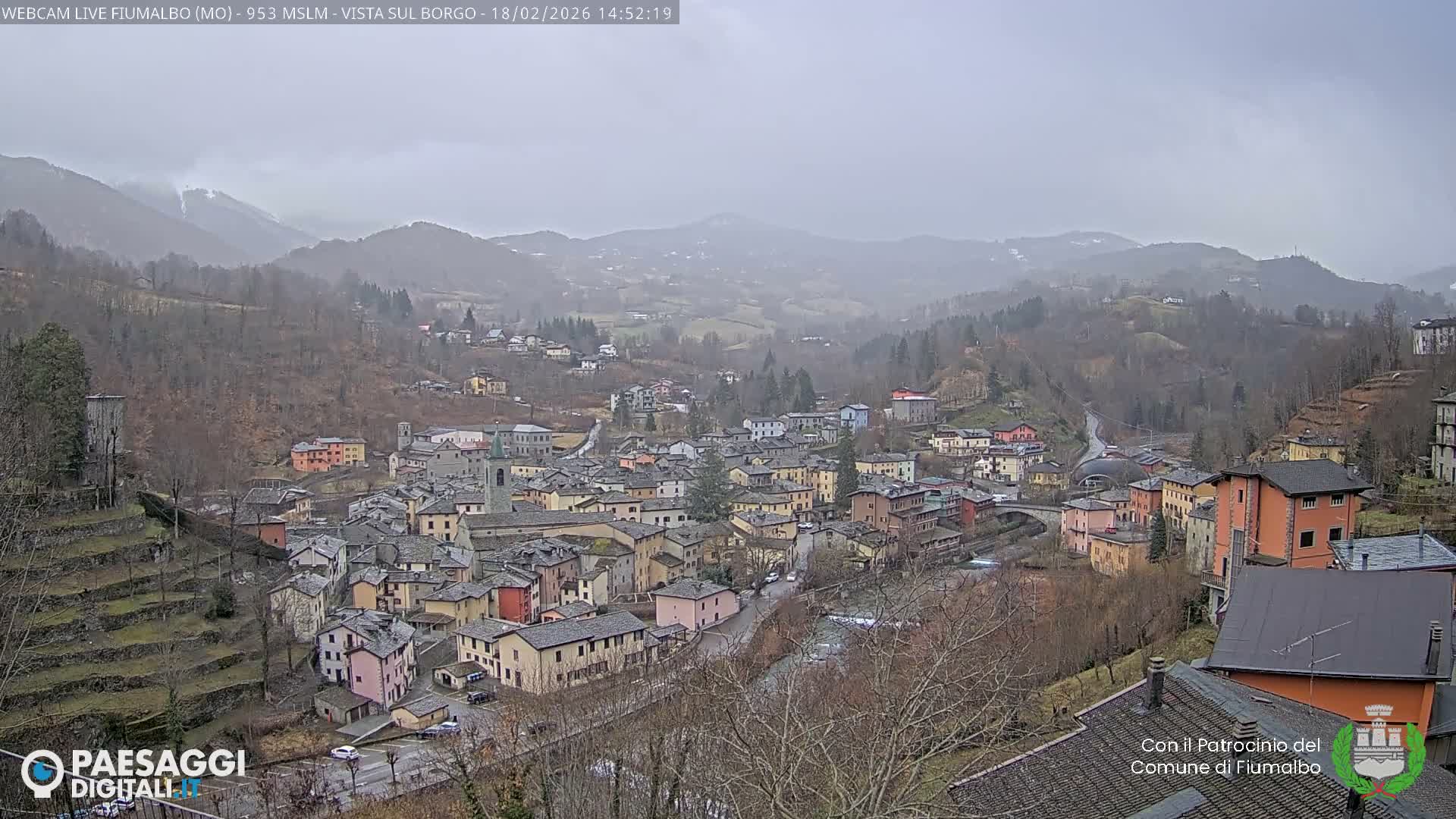 Fiumalbo -Dogana Village (Comune) Skyline Live Cam - Modena, Emilia-Romagna, Italia