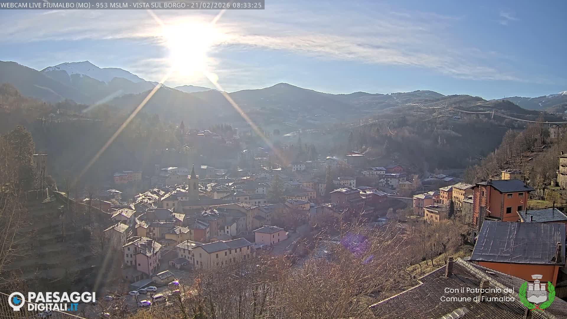 Fiumalbo -Dogana Village (Comune) Skyline Live Cam - Modena, Emilia-Romagna, Italia