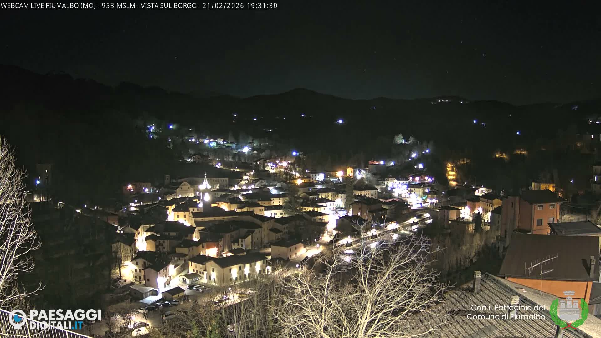 Fiumalbo -Dogana Village (Comune) Skyline Live Cam - Modena, Emilia-Romagna, Italia