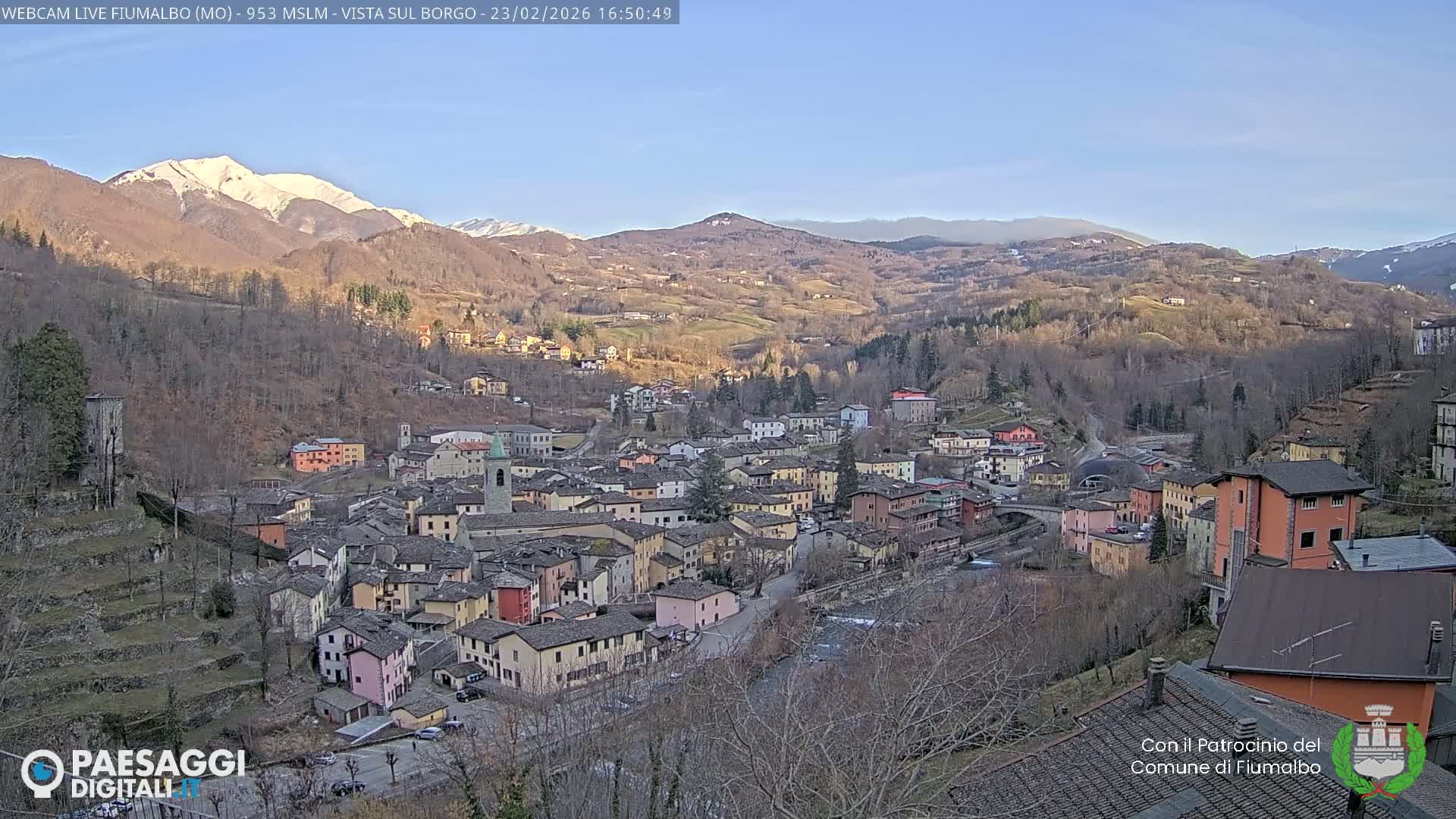 Fiumalbo -Dogana Village (Comune) Skyline Live Cam - Modena, Emilia-Romagna, Italia