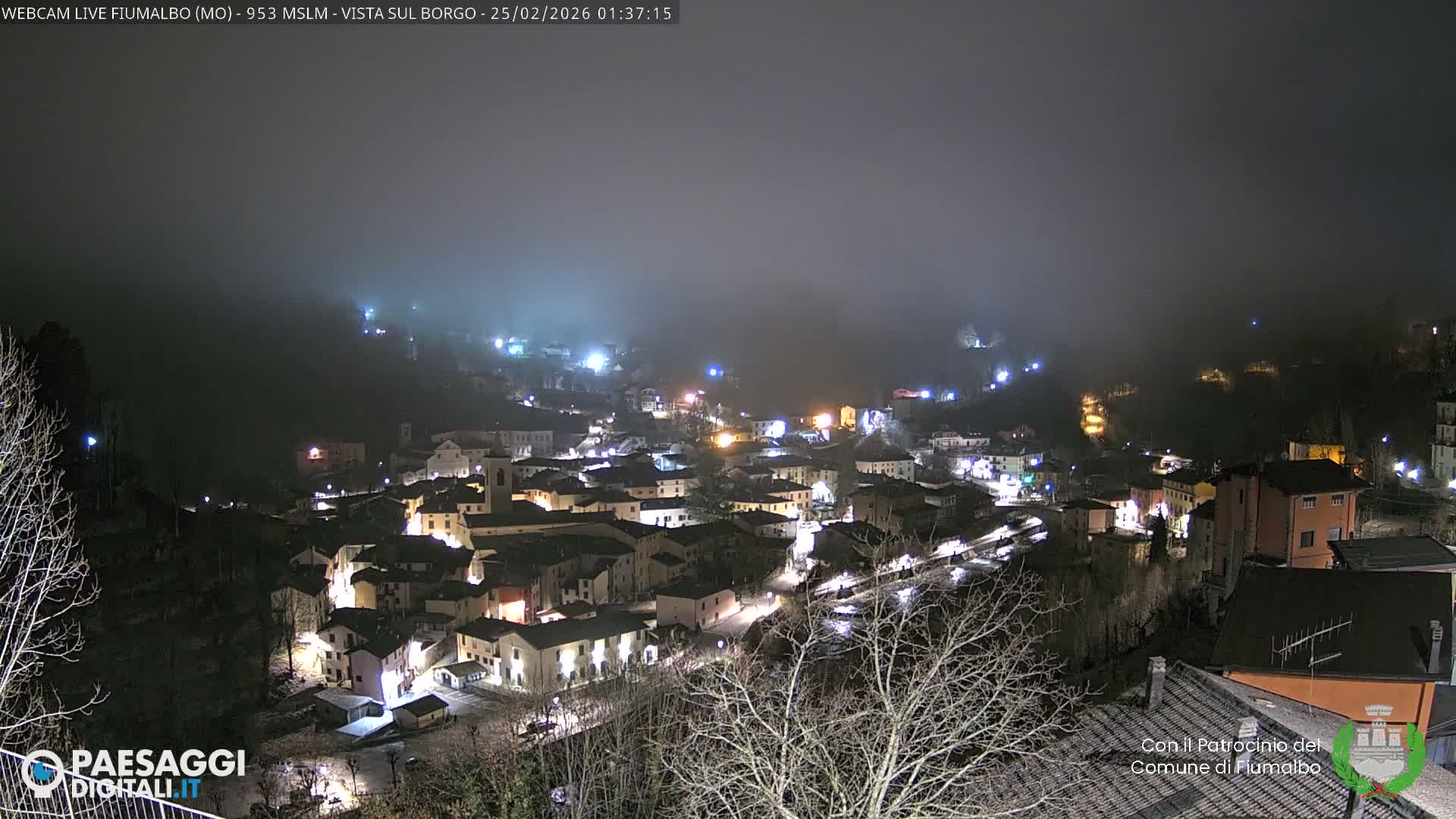 Fiumalbo -Dogana Village (Comune) Skyline Live Cam - Modena, Emilia-Romagna, Italia