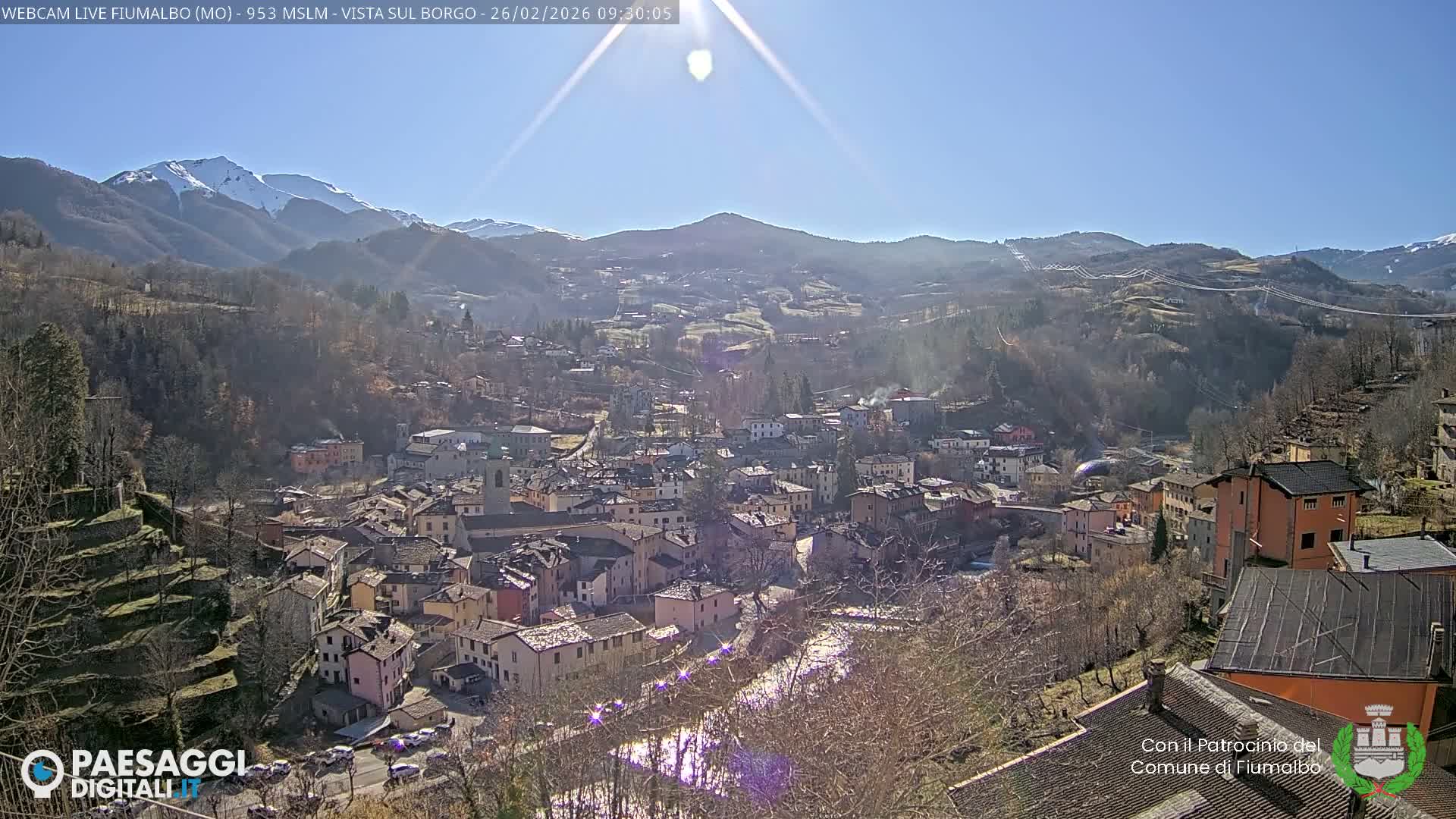 Fiumalbo -Dogana Village (Comune) Skyline Live Cam - Modena, Emilia-Romagna, Italia