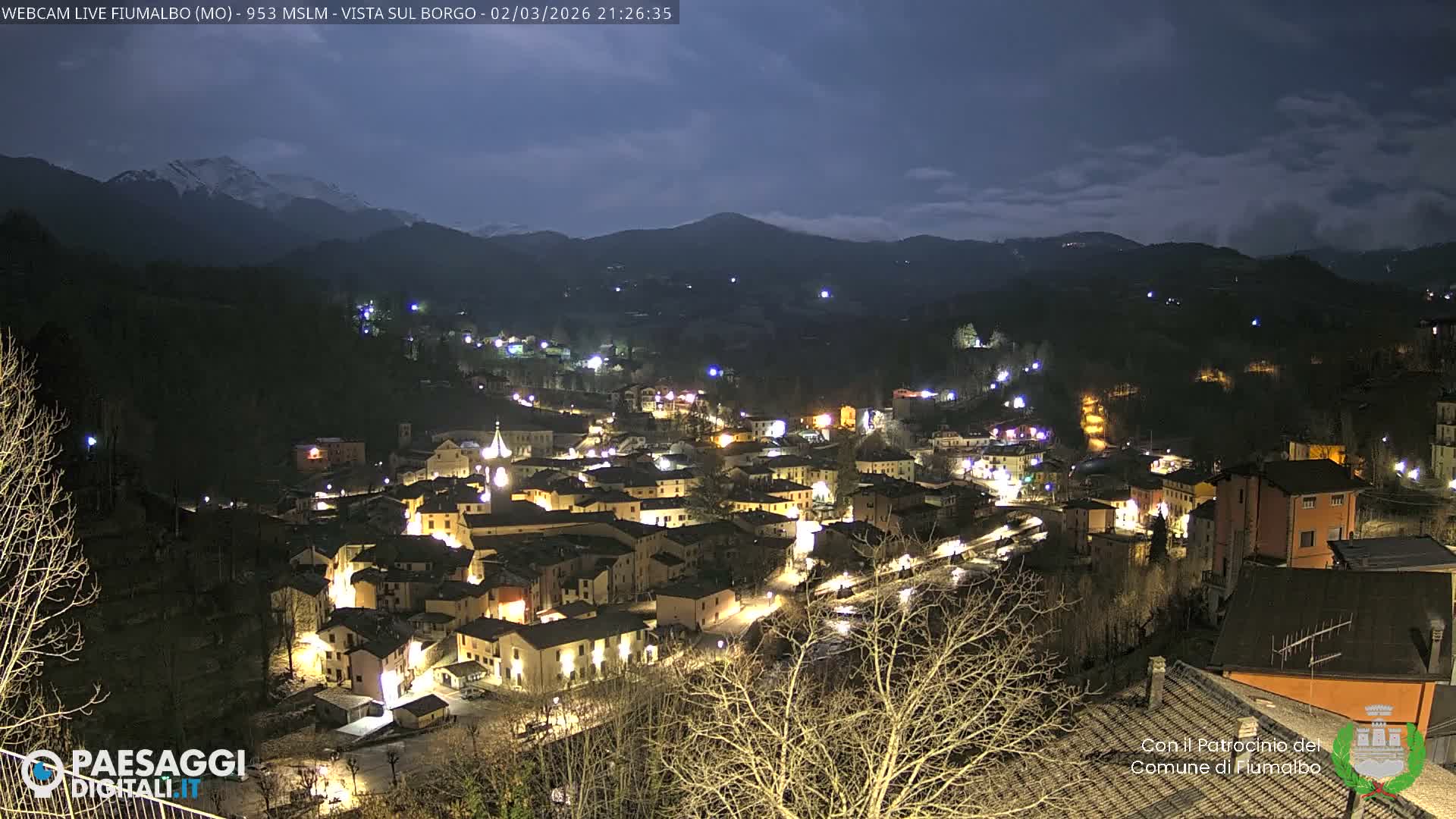 Fiumalbo -Dogana Village (Comune) Skyline Live Cam - Modena, Emilia-Romagna, Italia