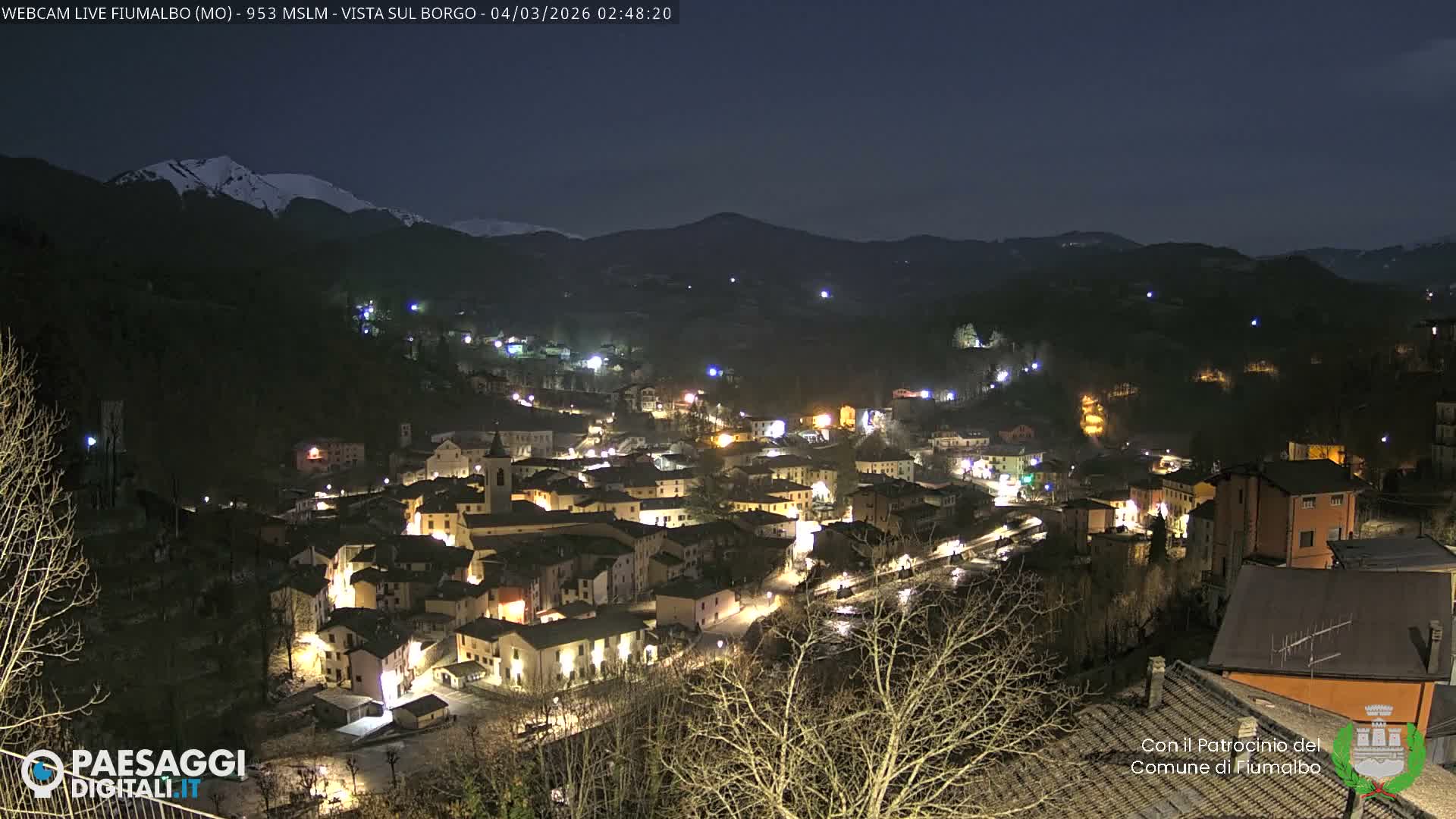 Fiumalbo -Dogana Village (Comune) Skyline Live Cam - Modena, Emilia-Romagna, Italia