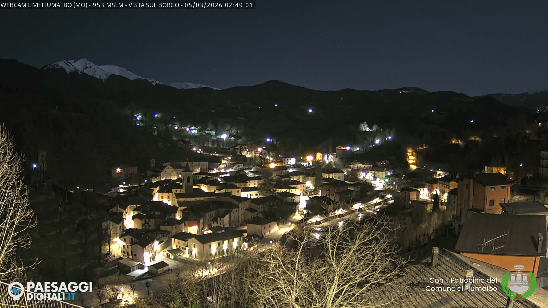 Fiumalbo -Dogana Village (Comune) Skyline Live Cam - Modena, Emilia-Romagna, Italia