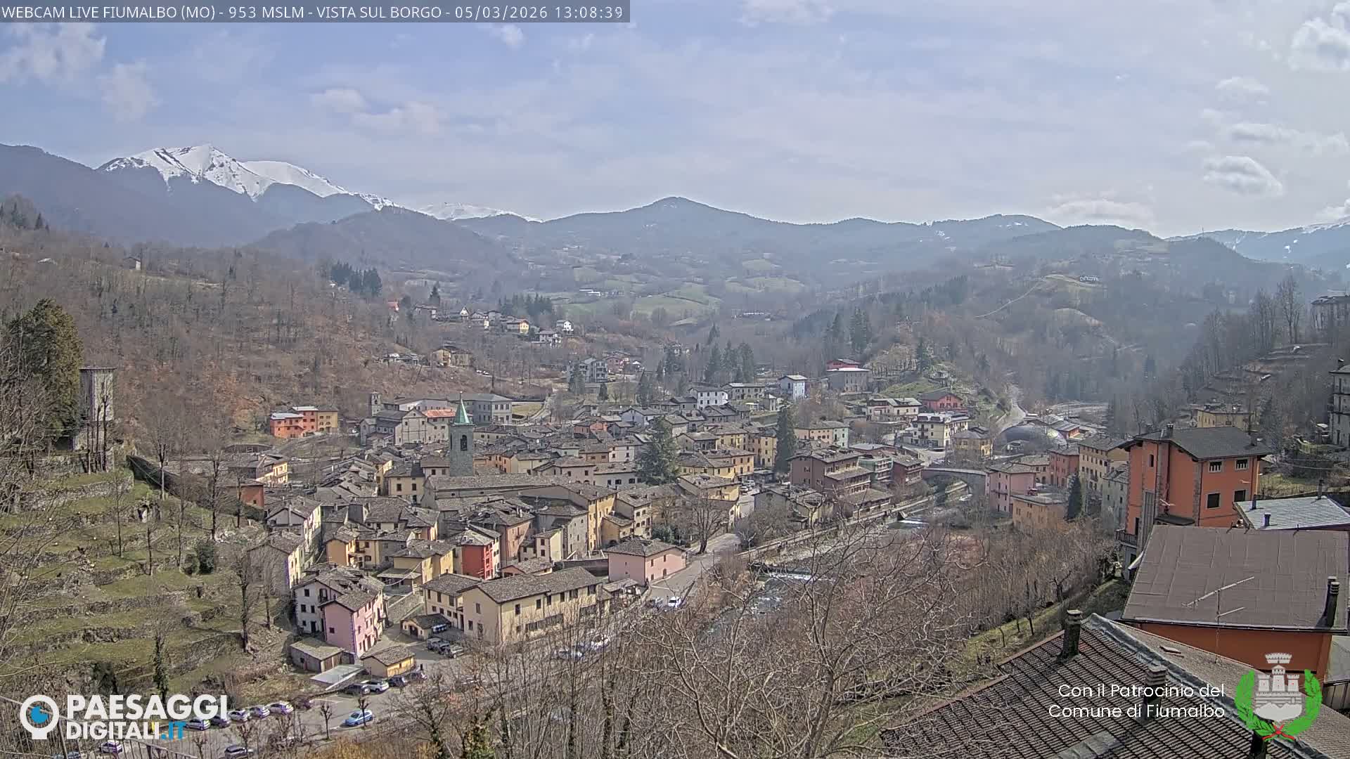 Fiumalbo -Dogana Village (Comune) Skyline Live Cam - Modena, Emilia-Romagna, Italia