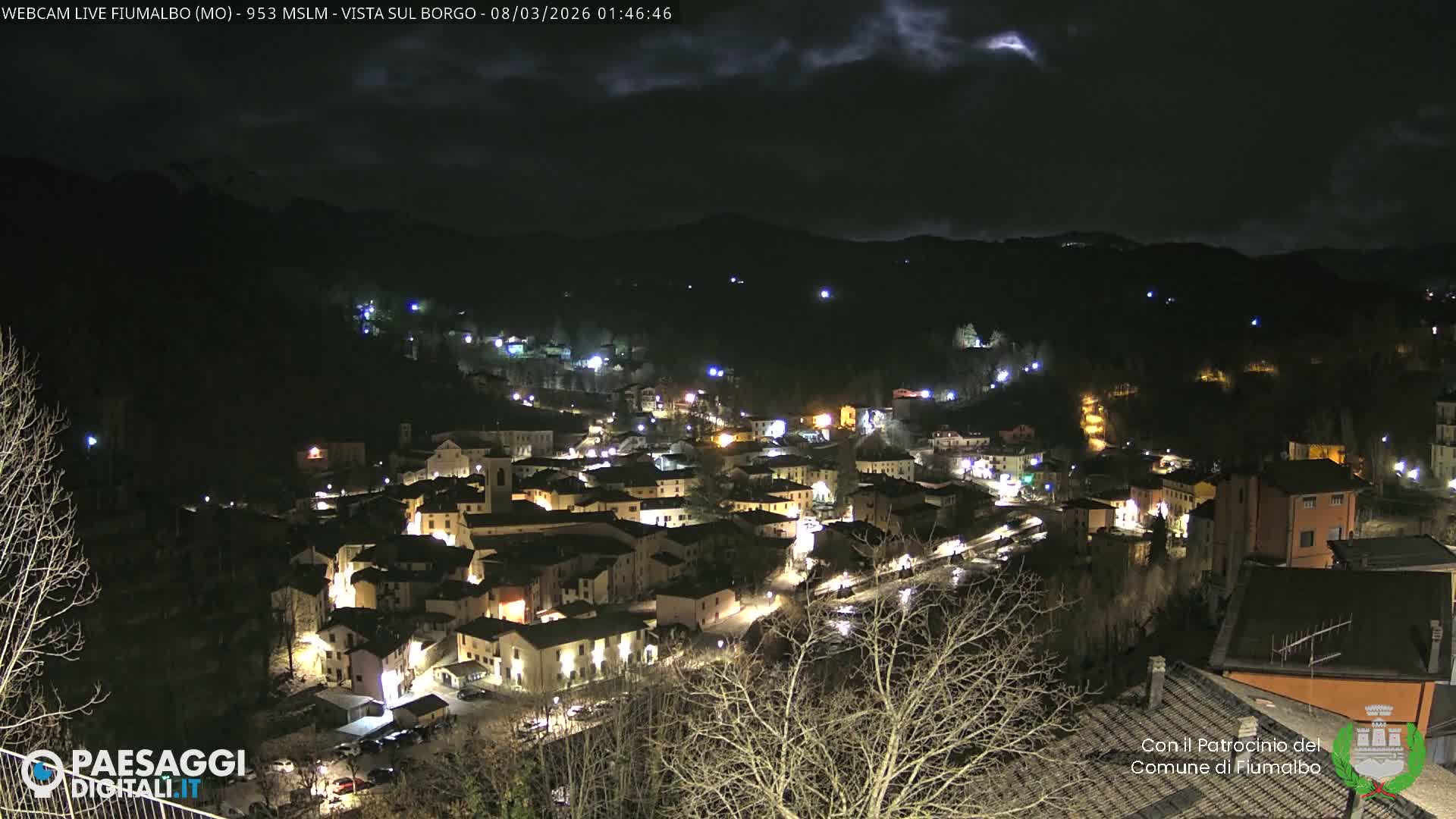 Fiumalbo -Dogana Village (Comune) Skyline Live Cam - Modena, Emilia-Romagna, Italia