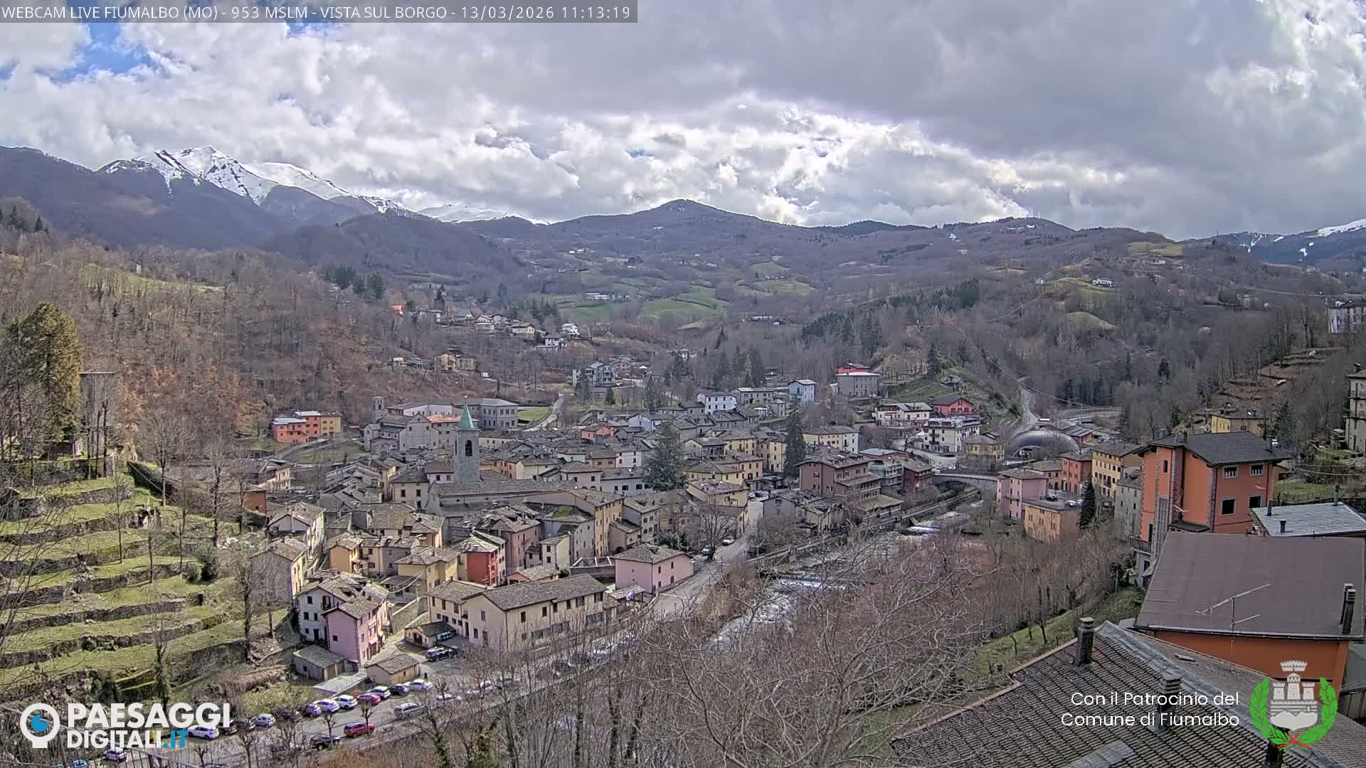 Fiumalbo -Dogana Village (Comune) Skyline Live Cam - Modena, Emilia-Romagna, Italia