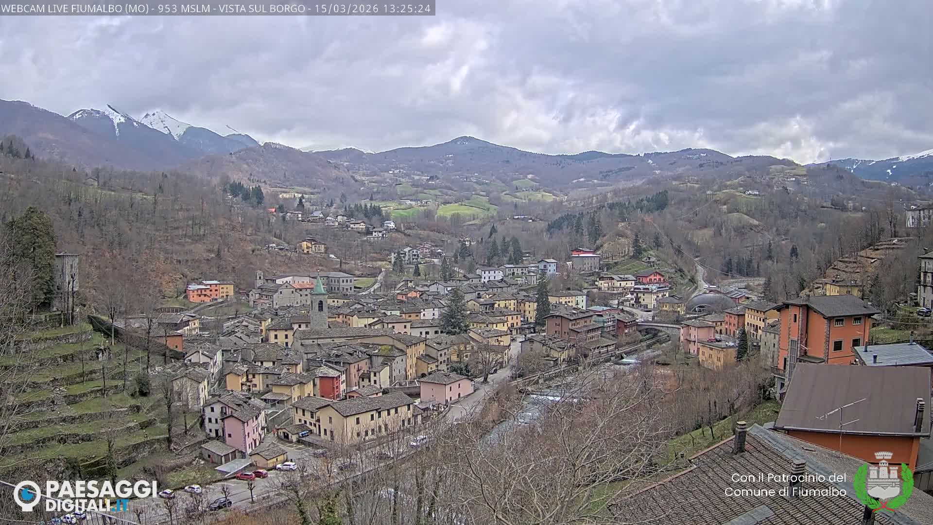 Fiumalbo -Dogana Village (Comune) Skyline Live Cam - Modena, Emilia-Romagna, Italia