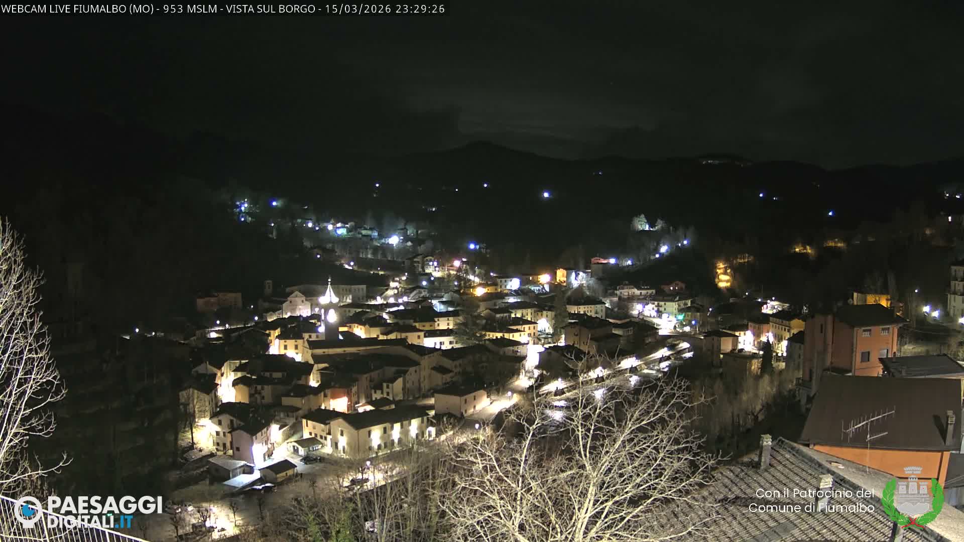 Fiumalbo -Dogana Village (Comune) Skyline Live Cam - Modena, Emilia-Romagna, Italia