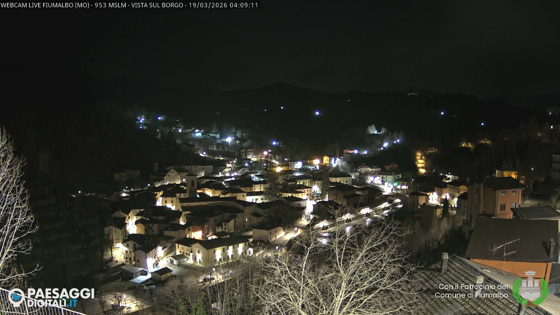 Fiumalbo -Dogana Village (Comune) Skyline Live Cam - Modena, Emilia-Romagna, Italia